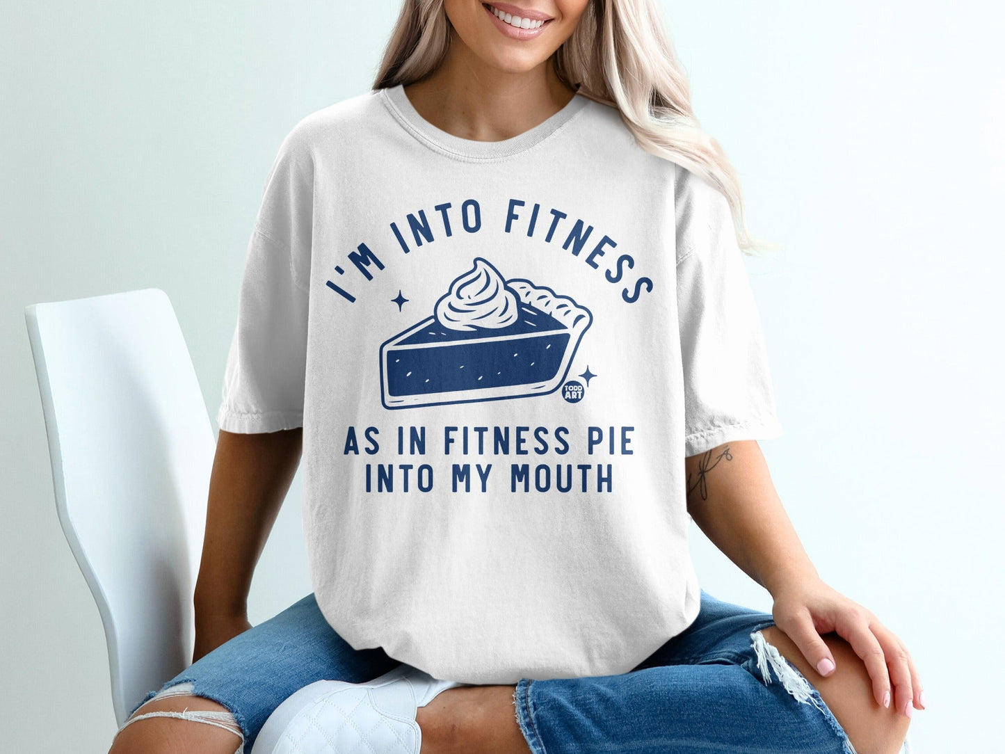 I'm Into Fitness Pie Into My Mouth Graphic T-shirt