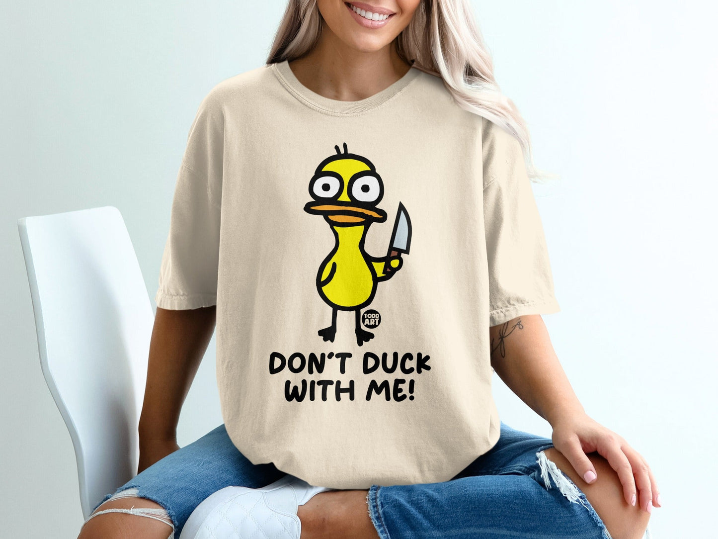 Funny Duck Don't Duck With Me Graphic T-shirt