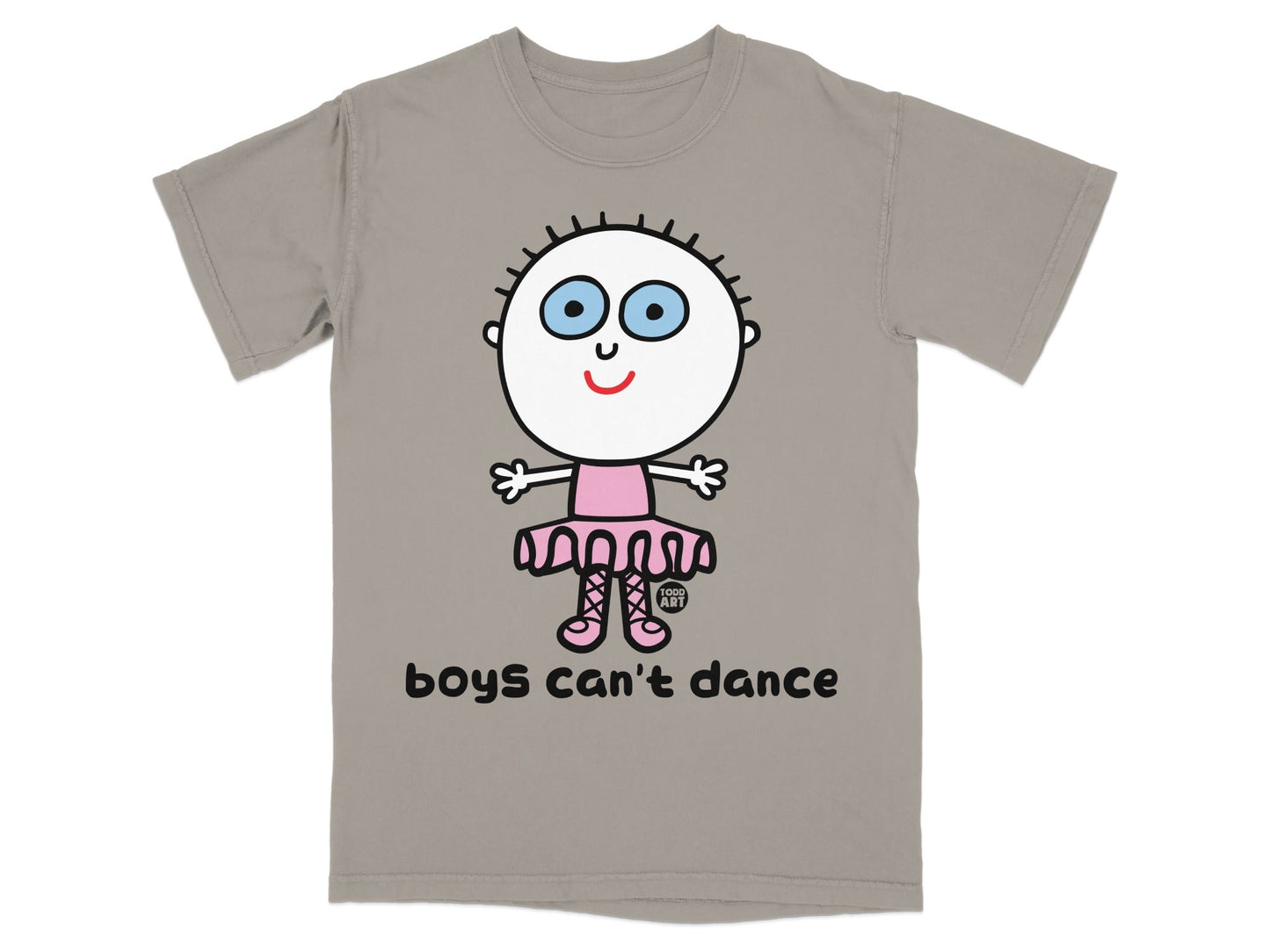 Boys Can't Dance Cartoon Graphic T-Shirt for Fun Wear
