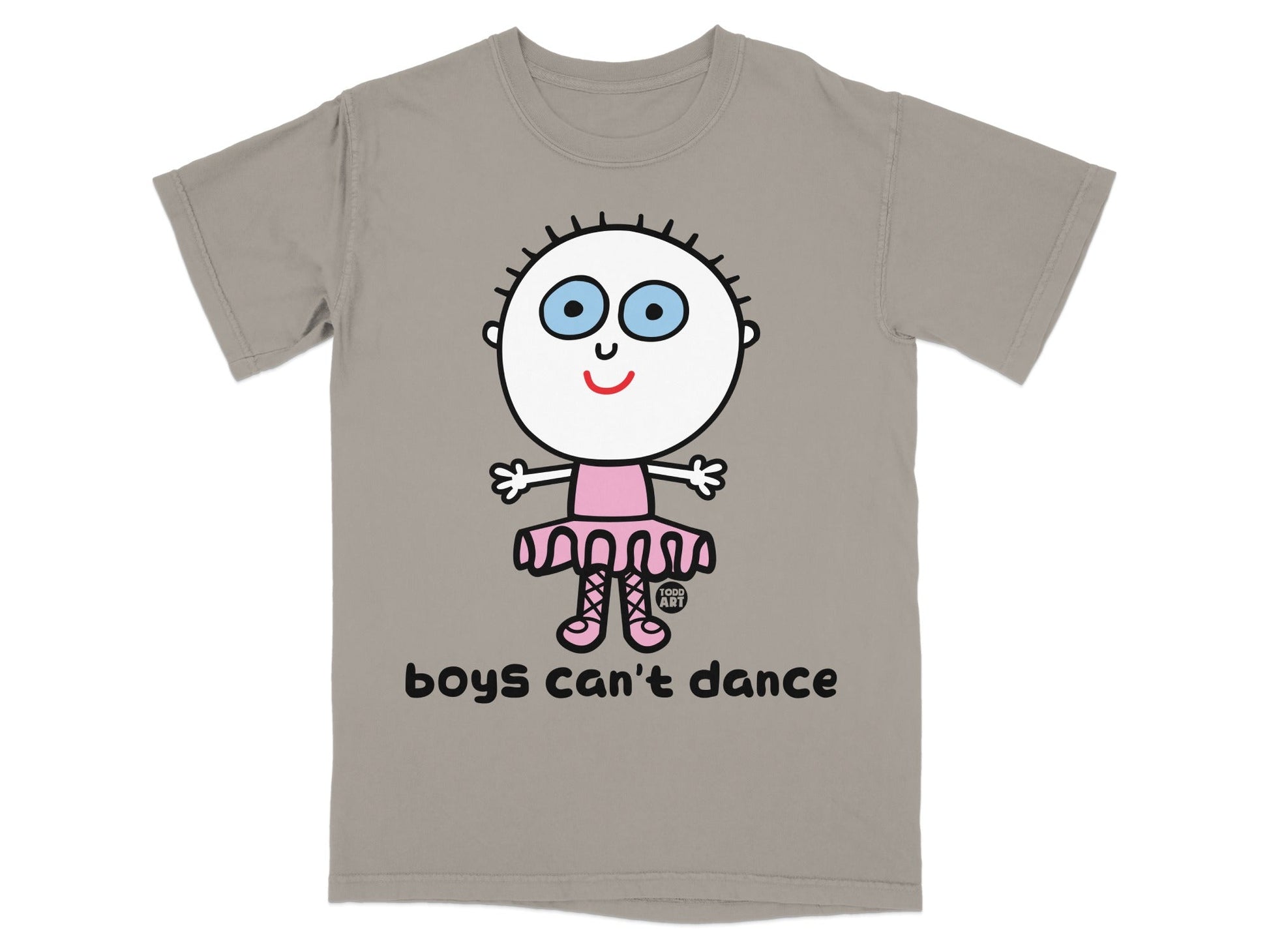 Boys Can't Dance Cartoon Graphic T-Shirt for Fun Wear