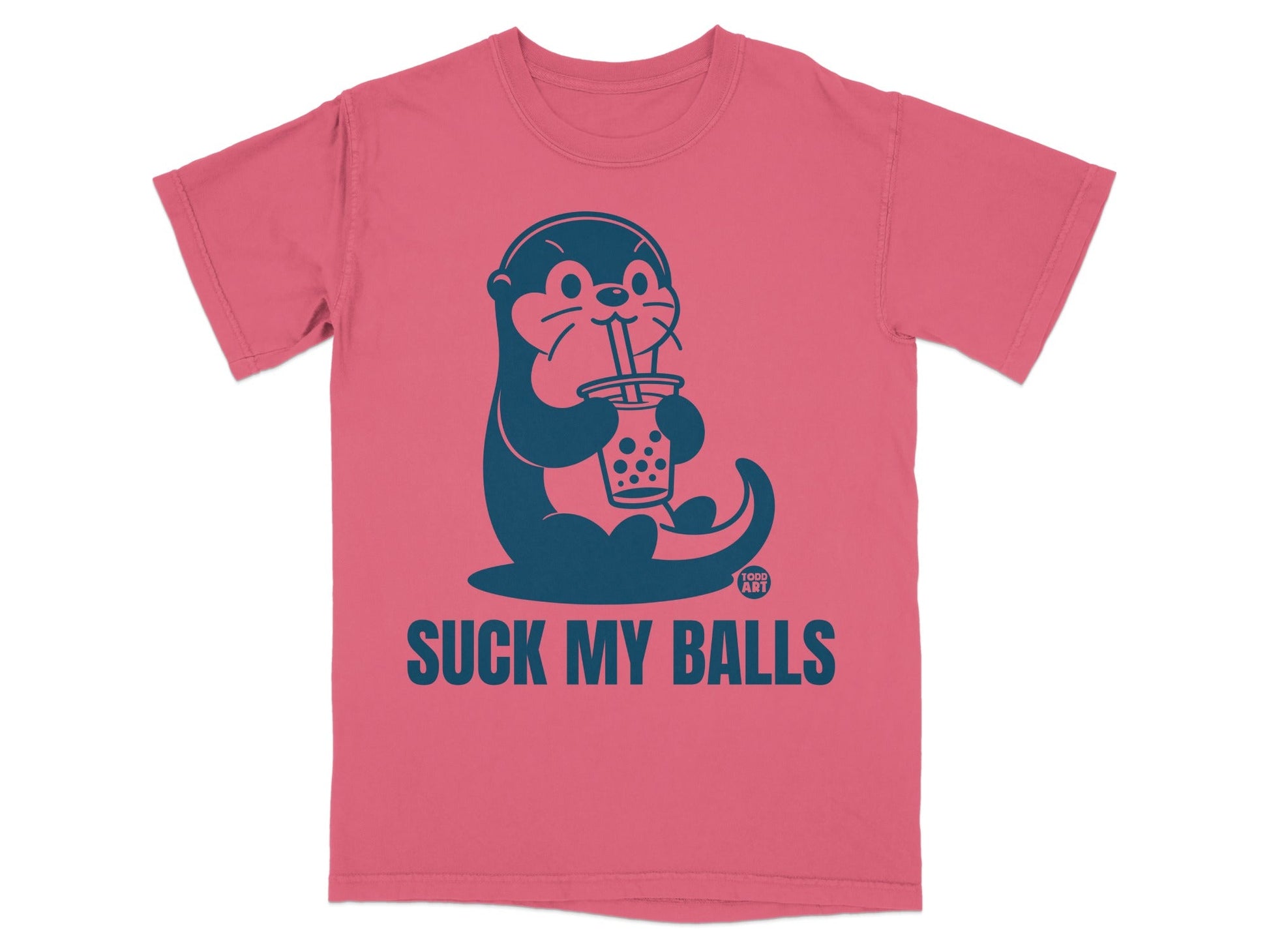 Suck My Balls Otter Drinking Boba Graphic T-Shirt