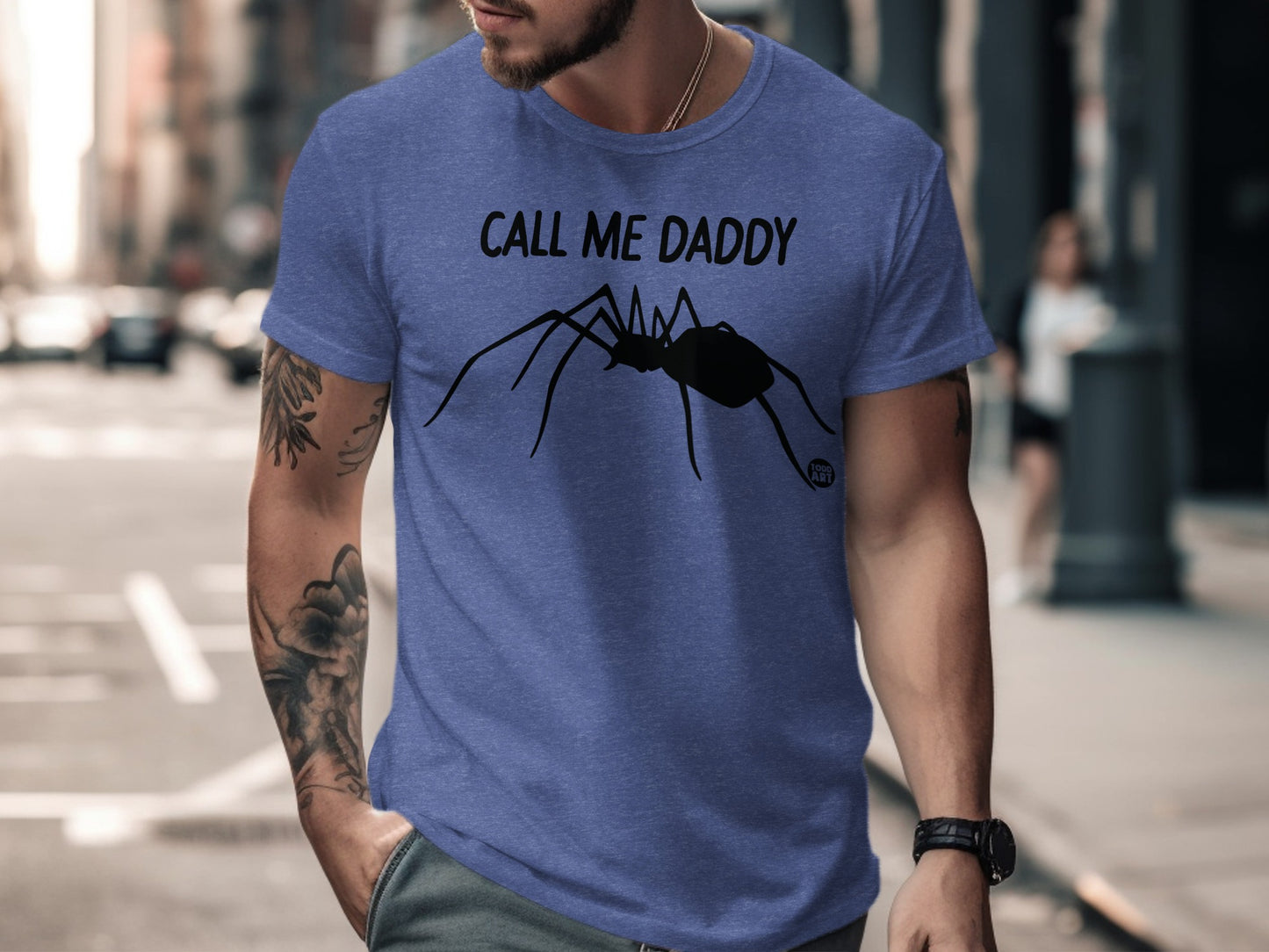 Call Me Daddy Funny Blue Graphic T-Shirt