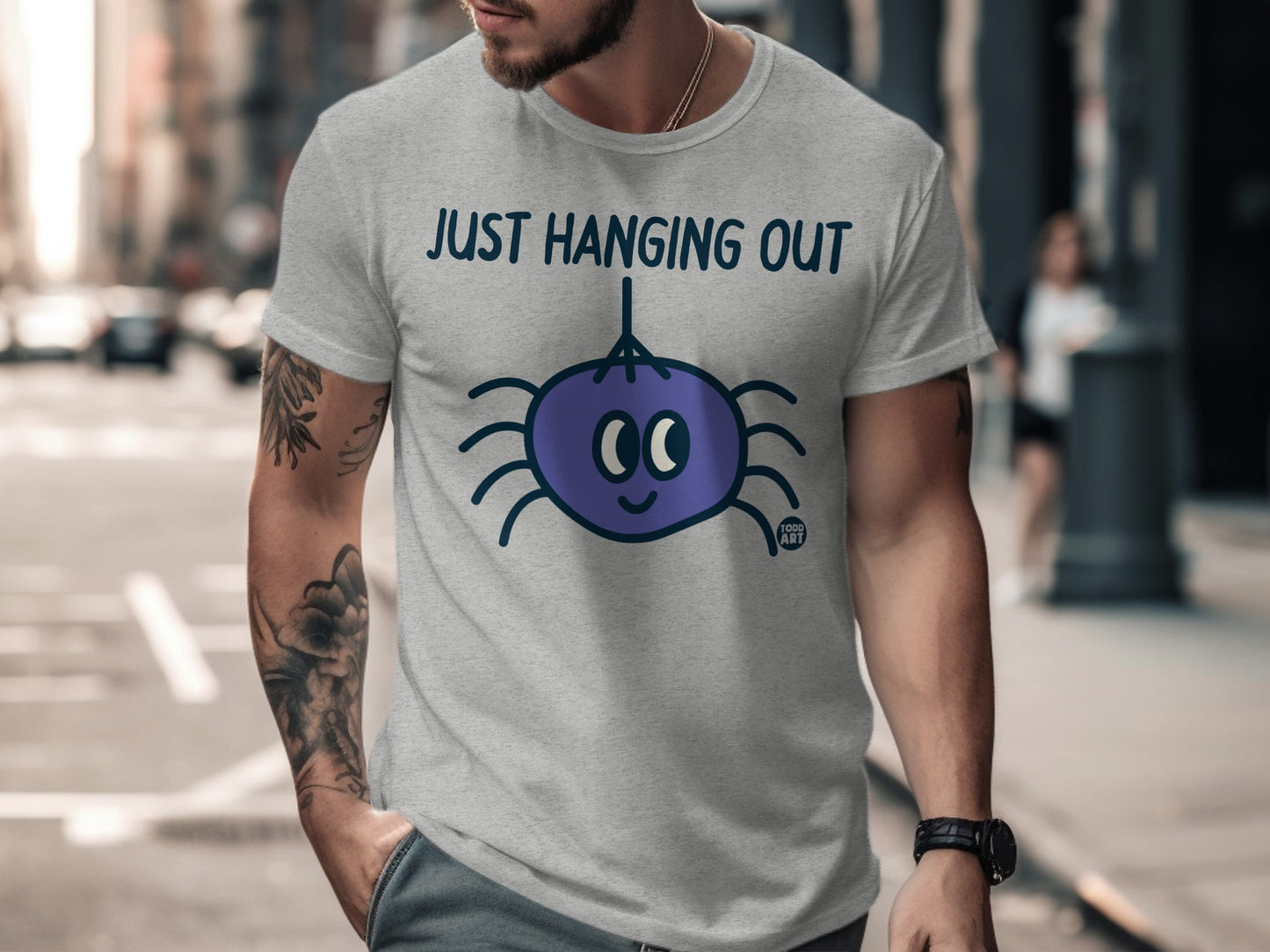 Just Hanging Out Spider Graphic T-Shirt Product