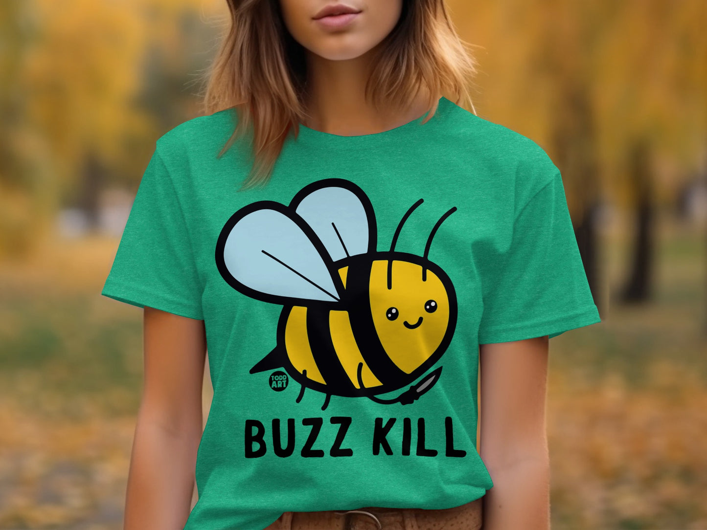 Funny Buzz Kill Bee Graphic T-Shirt