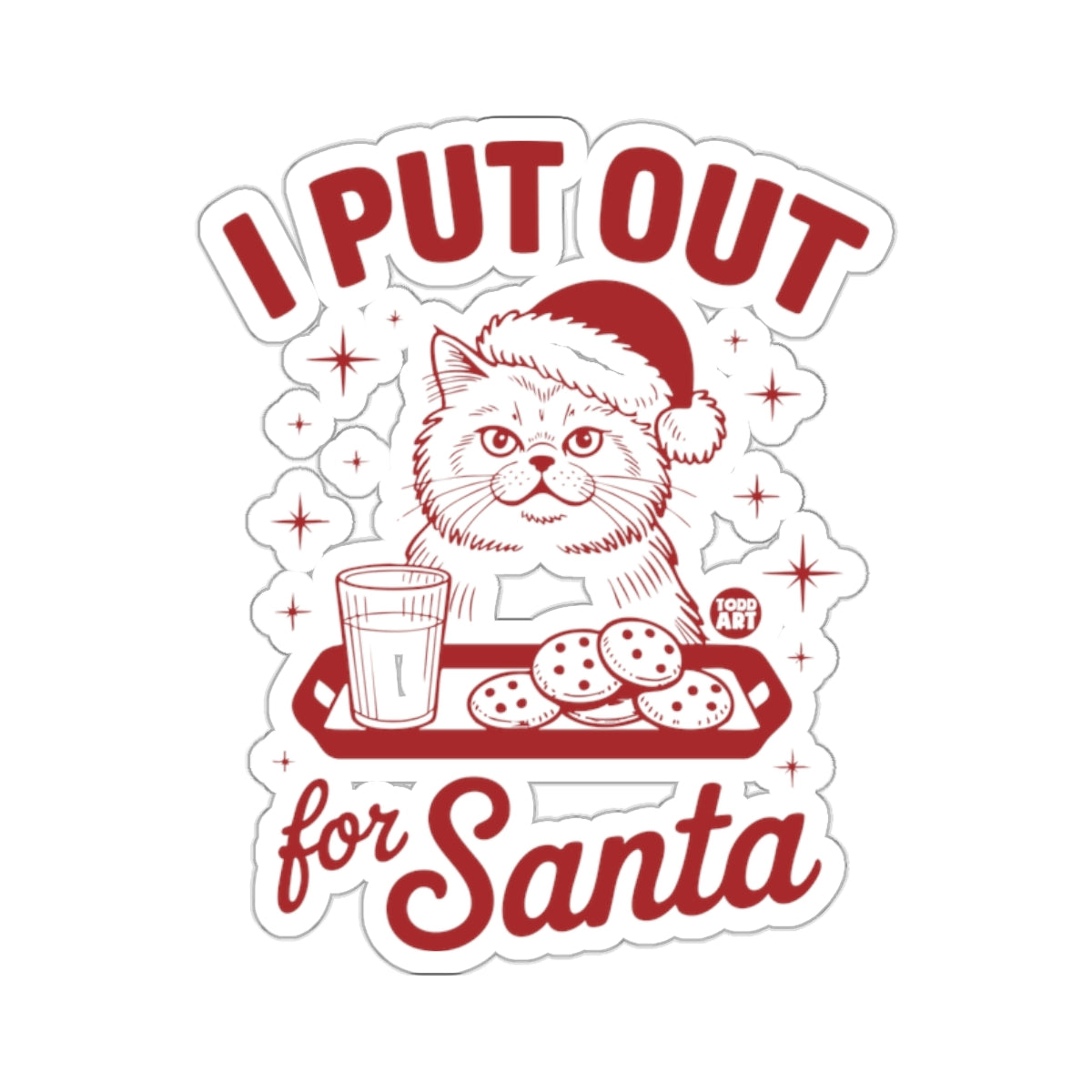 I PUT OUT for Santa Festive Cat Milk Cookies 