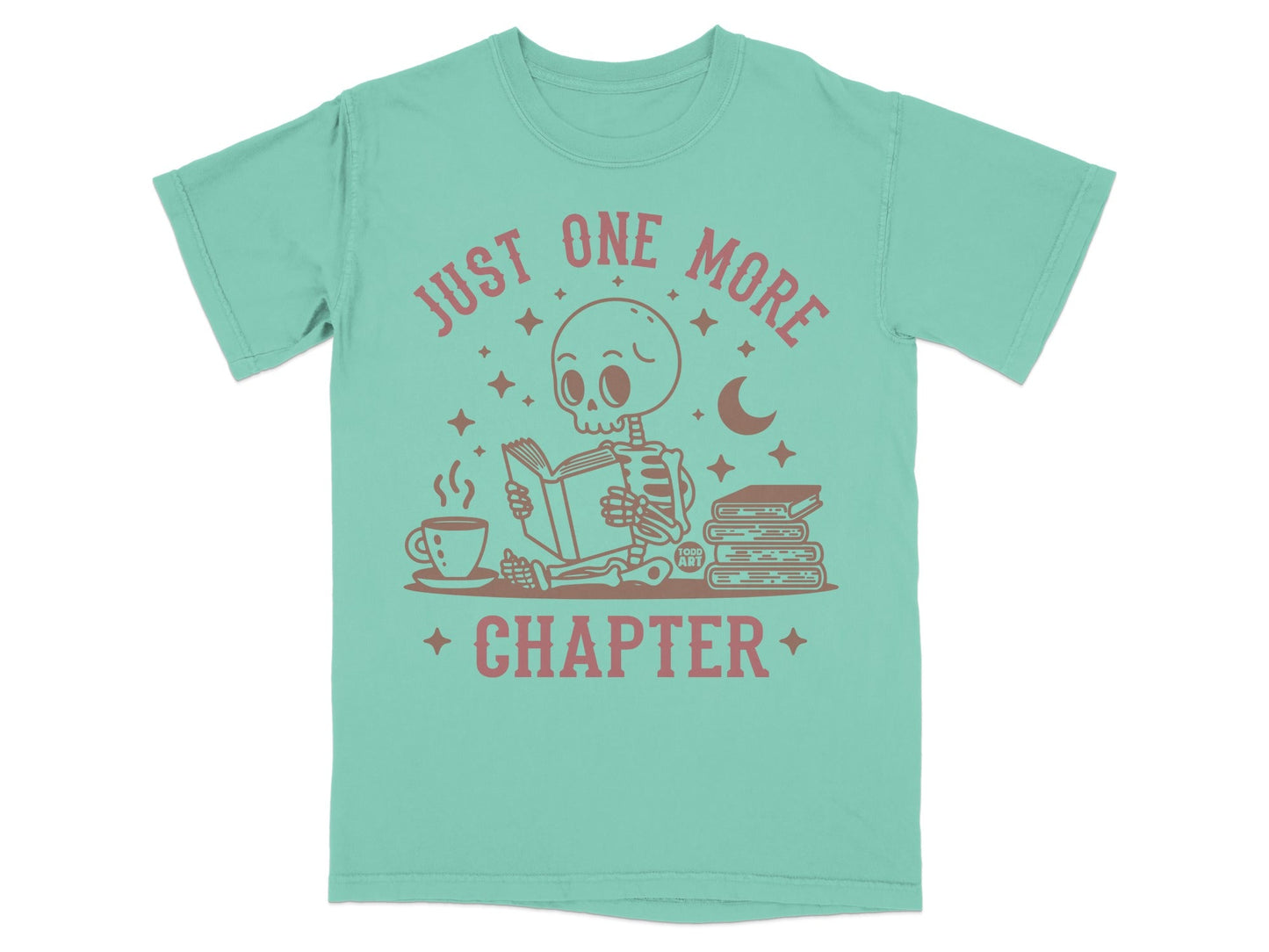 Just One More Chapter Skeleton Reading T-Shirt