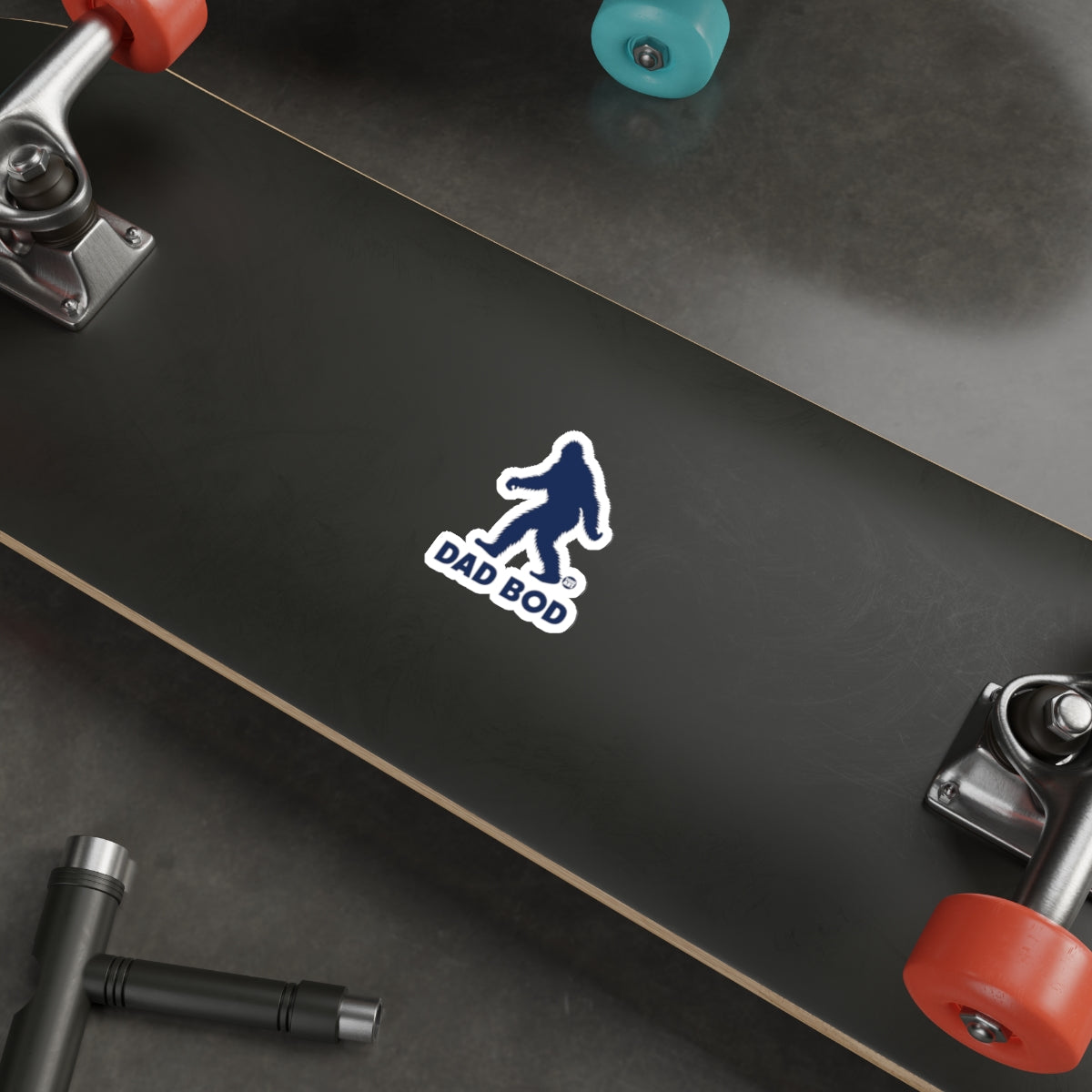 Bigfoot Dad Bod Sticker for Skateboards and Laptops
