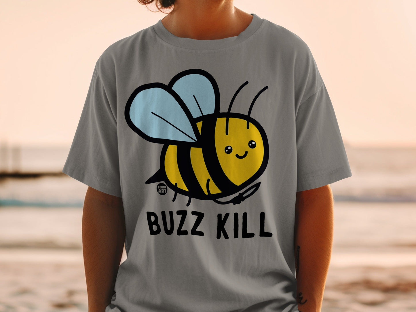 Buzz Kill Bee Graphic T-Shirt Fun Summer Wear