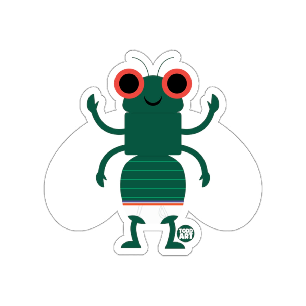 Cute Cartoon Insect Design Adhesive Sticker