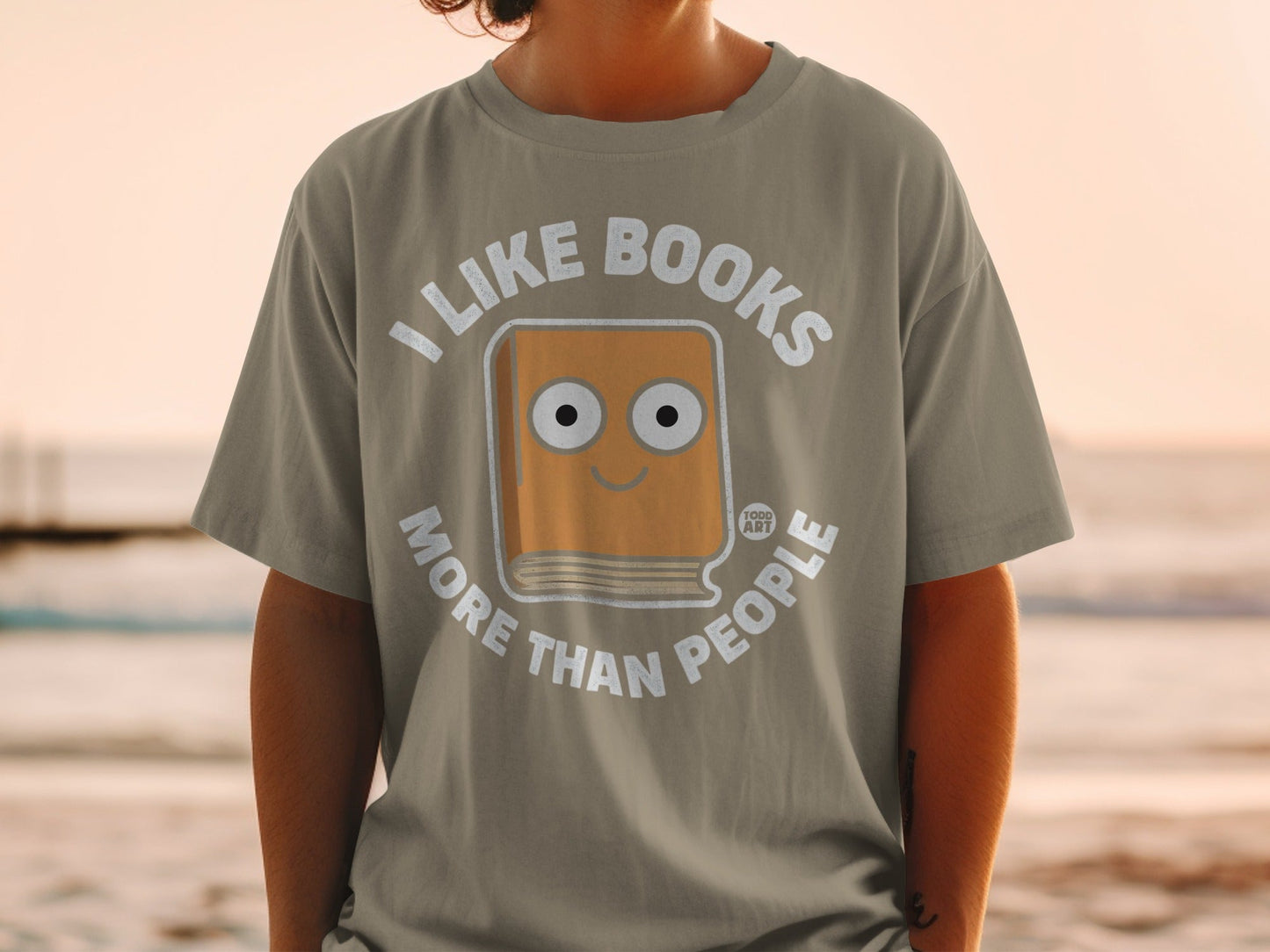I Like Books More Than People Funny T-Shirt