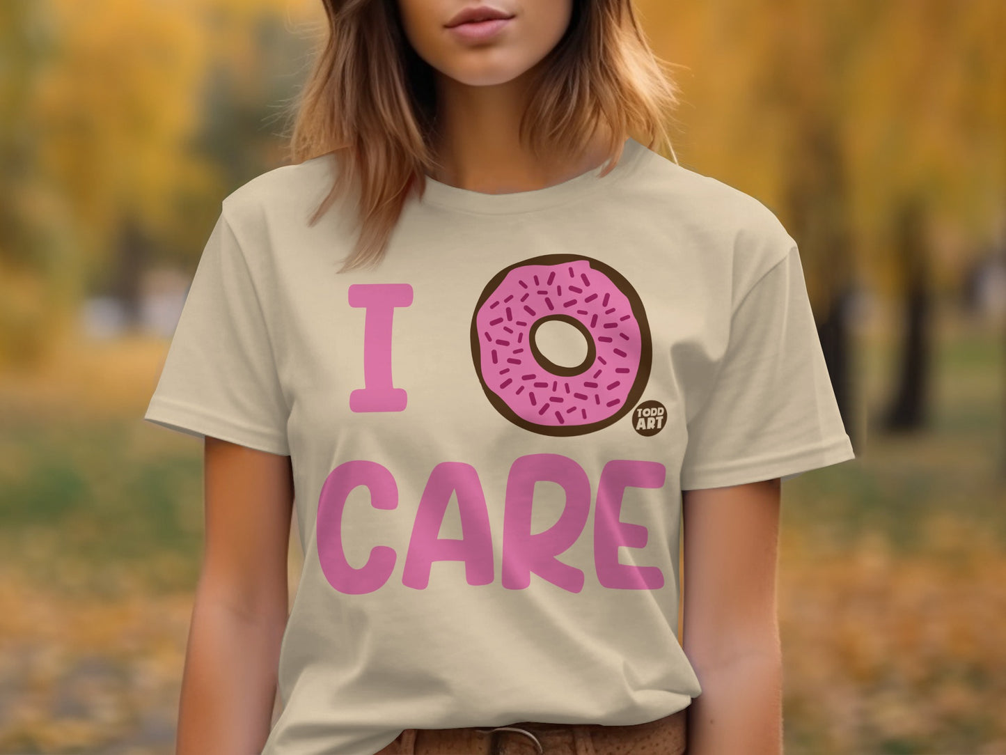 I Donut Care Funny Graphic Tee Shirt for Casual Wear
