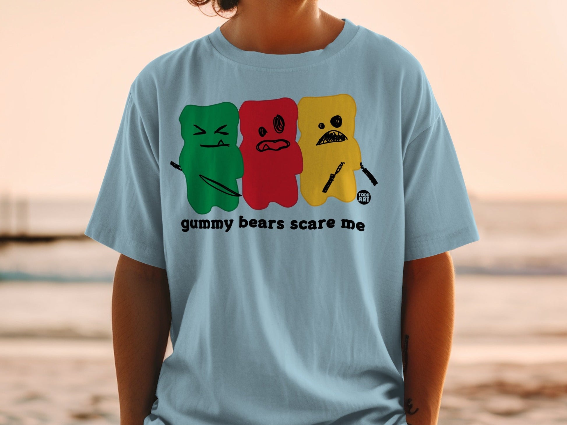 Gummy Bears Scare Me Graphic T-shirt for Fun Style