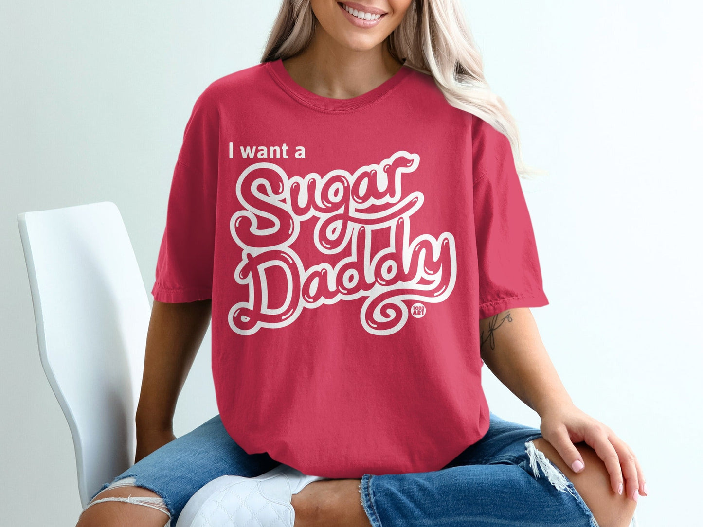 I Want A Sugar Daddy Statement Graphic T-Shirt
