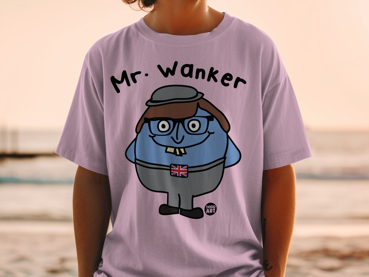 Mr. Wanker Cartoon Character Todd Art T-shirt