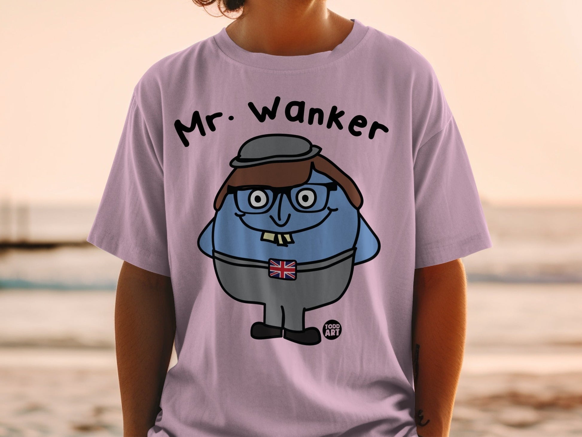 Mr. Wanker Cartoon Character Todd Art T-shirt