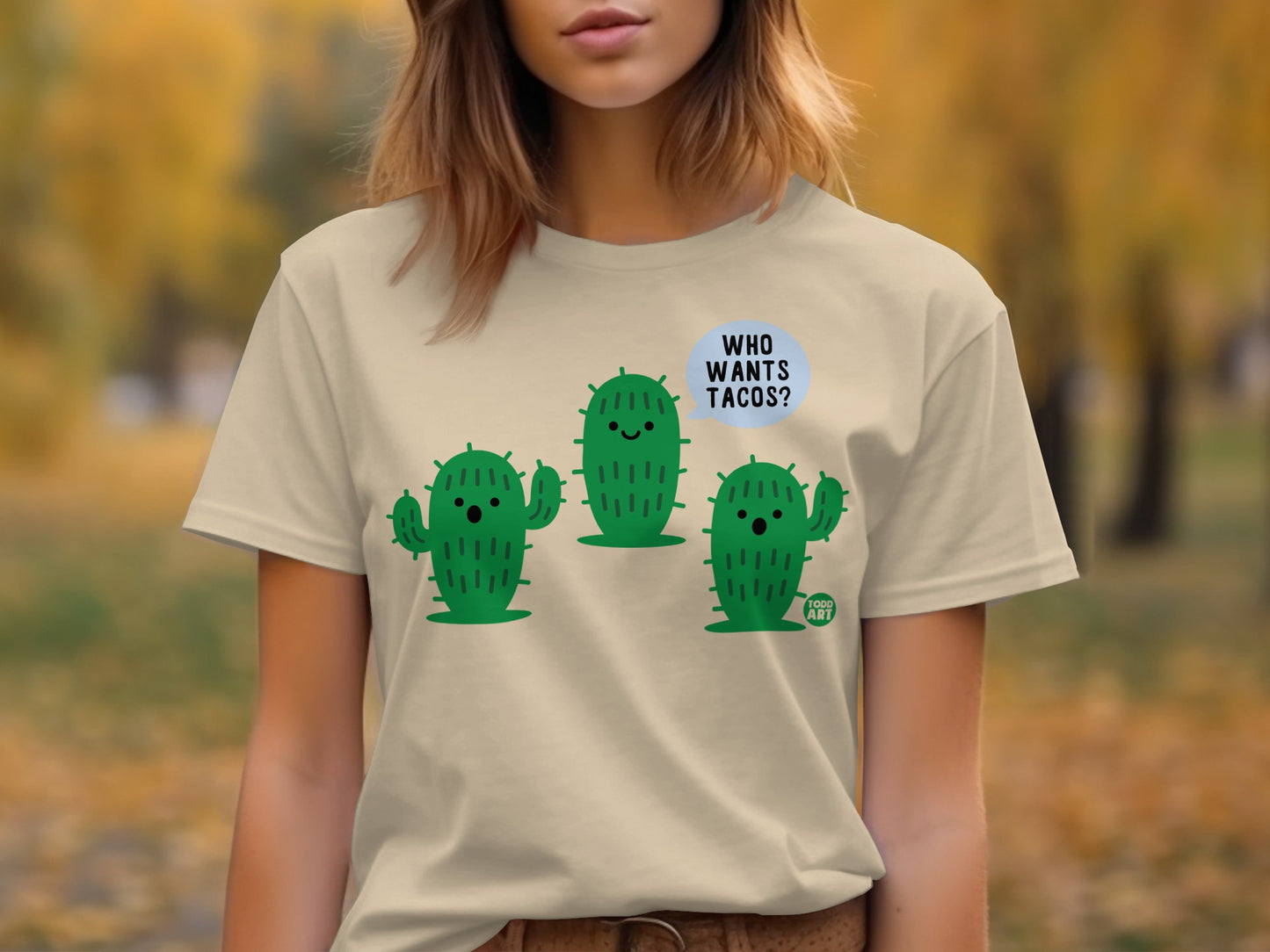 Who Wants Tacos Cute Cactus Graphic T-Shirt