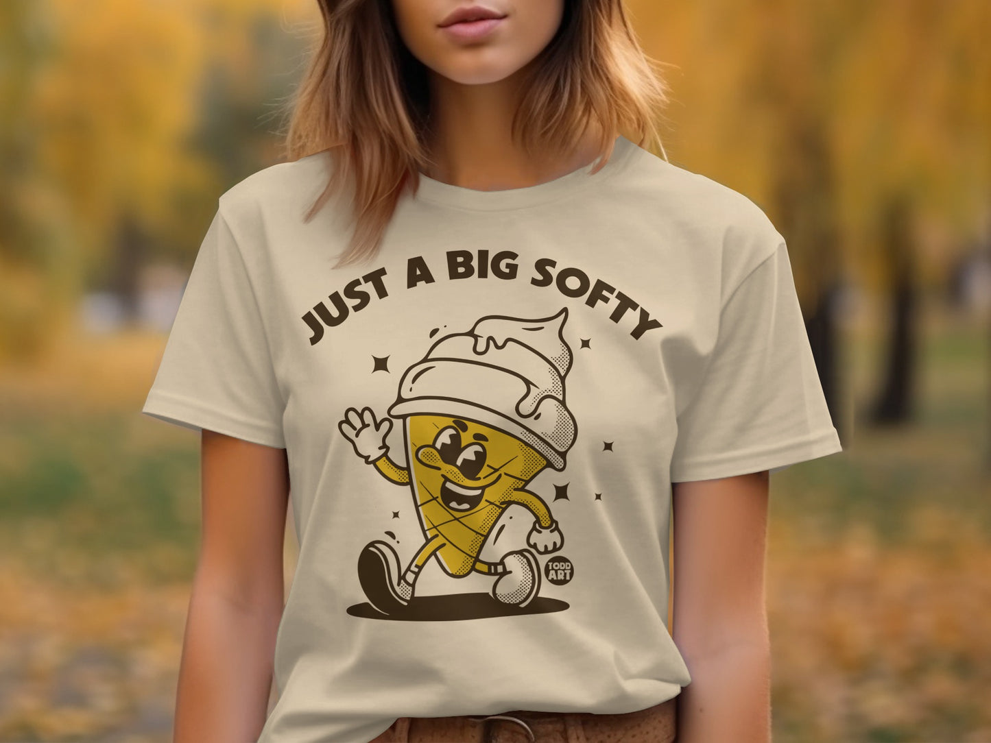 Just A Big Softy Ice Cream T-Shirt Fun Graphic Tee