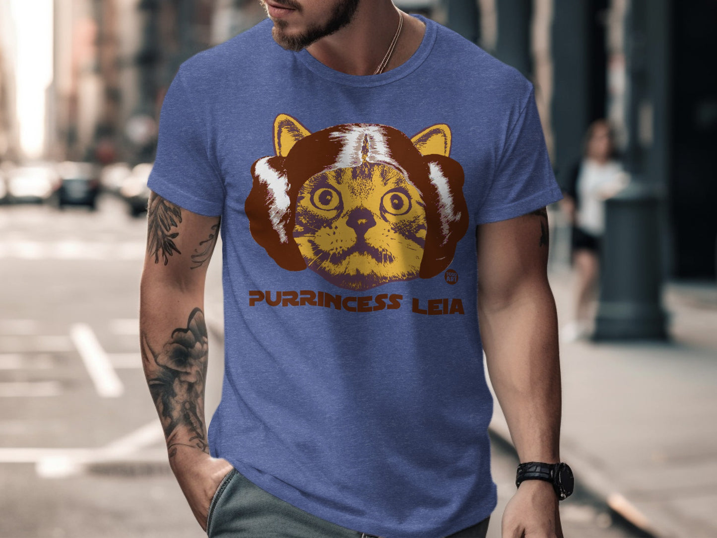 Funny Purrincess Leia Cat Lover Graphic T-Shirt