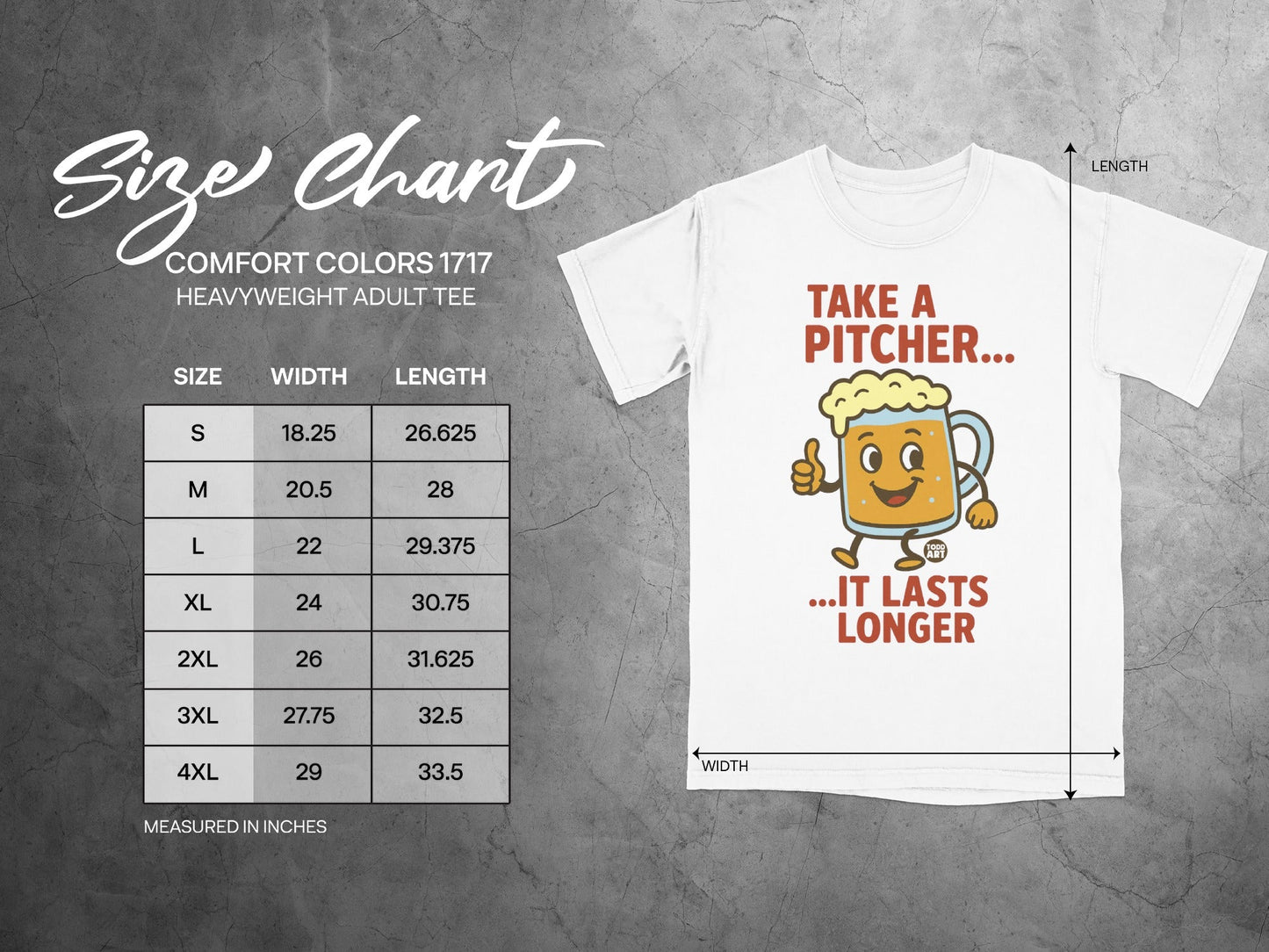 Take a Pitcher It Lasts Longer Heavyweight Tee