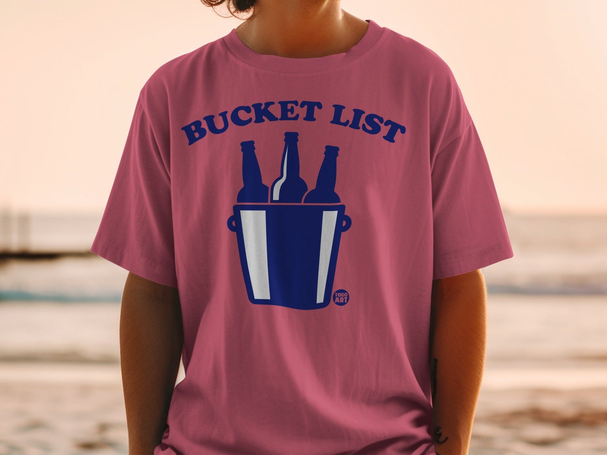 Bucket List Beverage Bottle Graphic T-Shirt