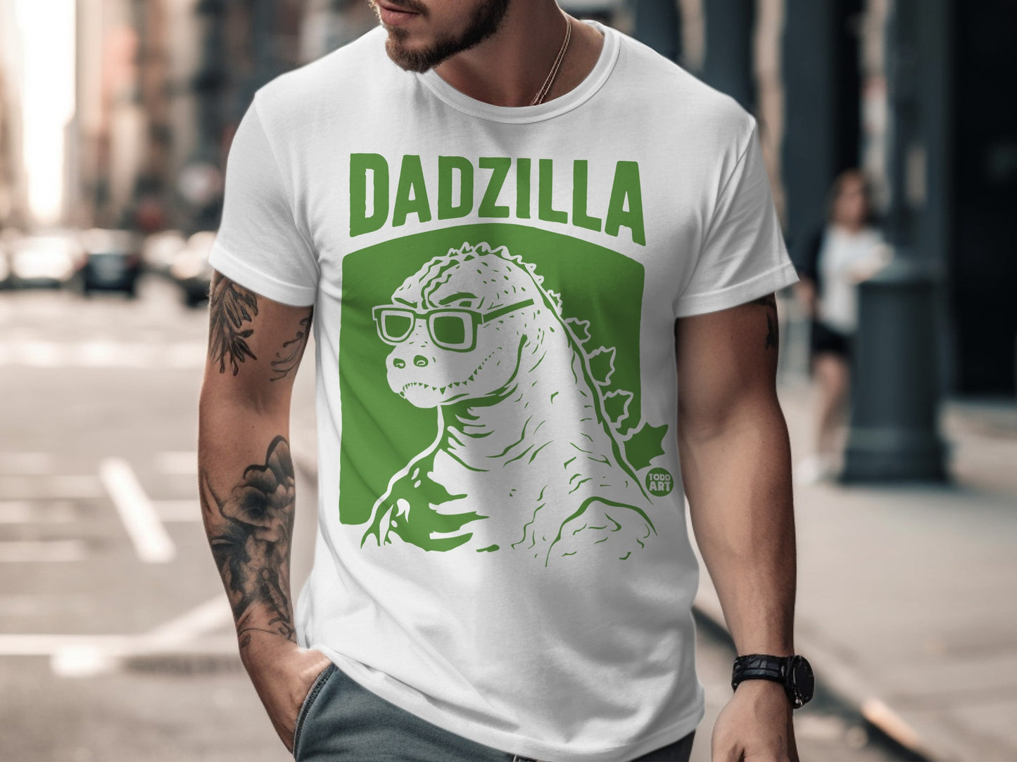 Funny Dadzilla Graphic Tee for Father's Day Gift
