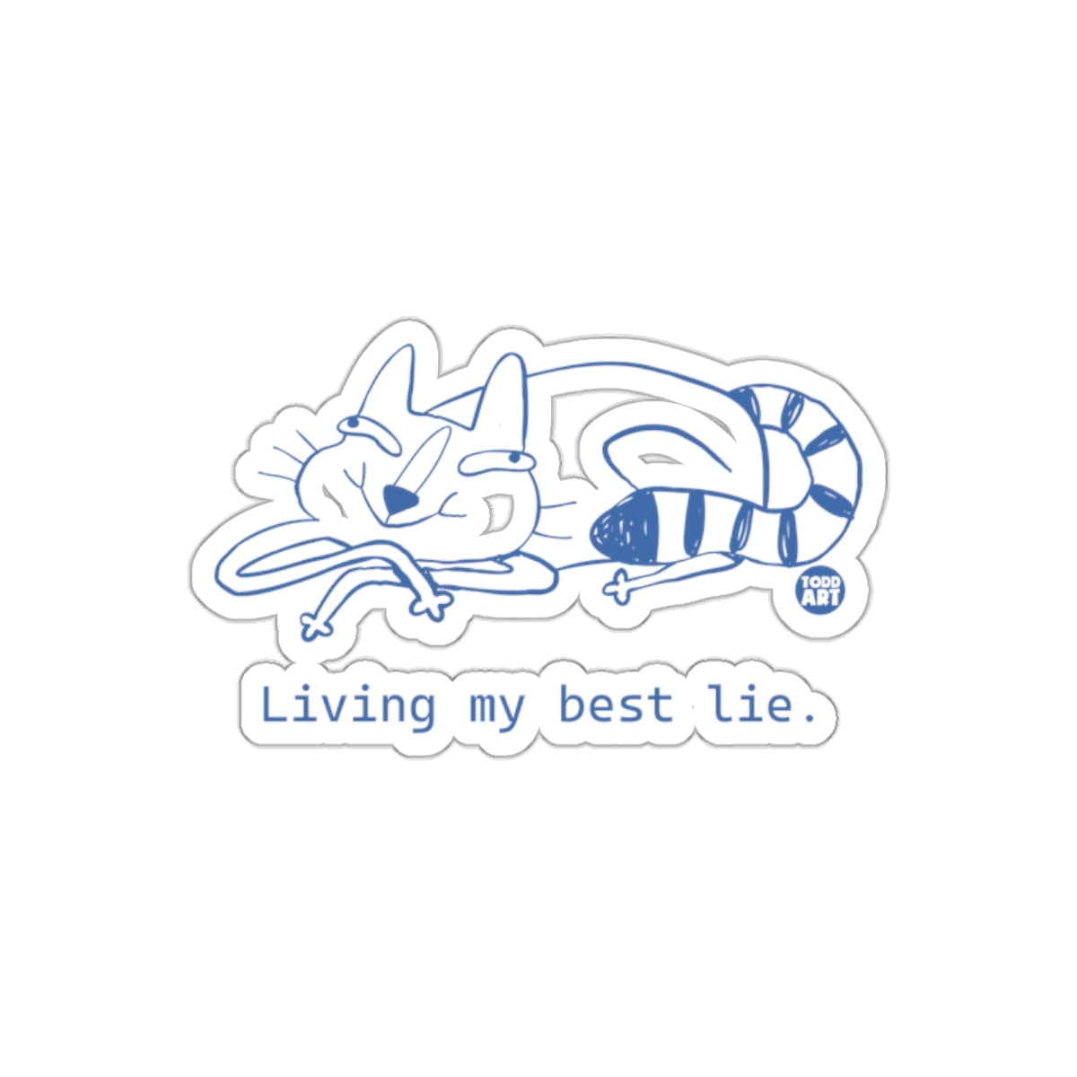 Living My Best Lie Sticker Perfect for Cat Lovers