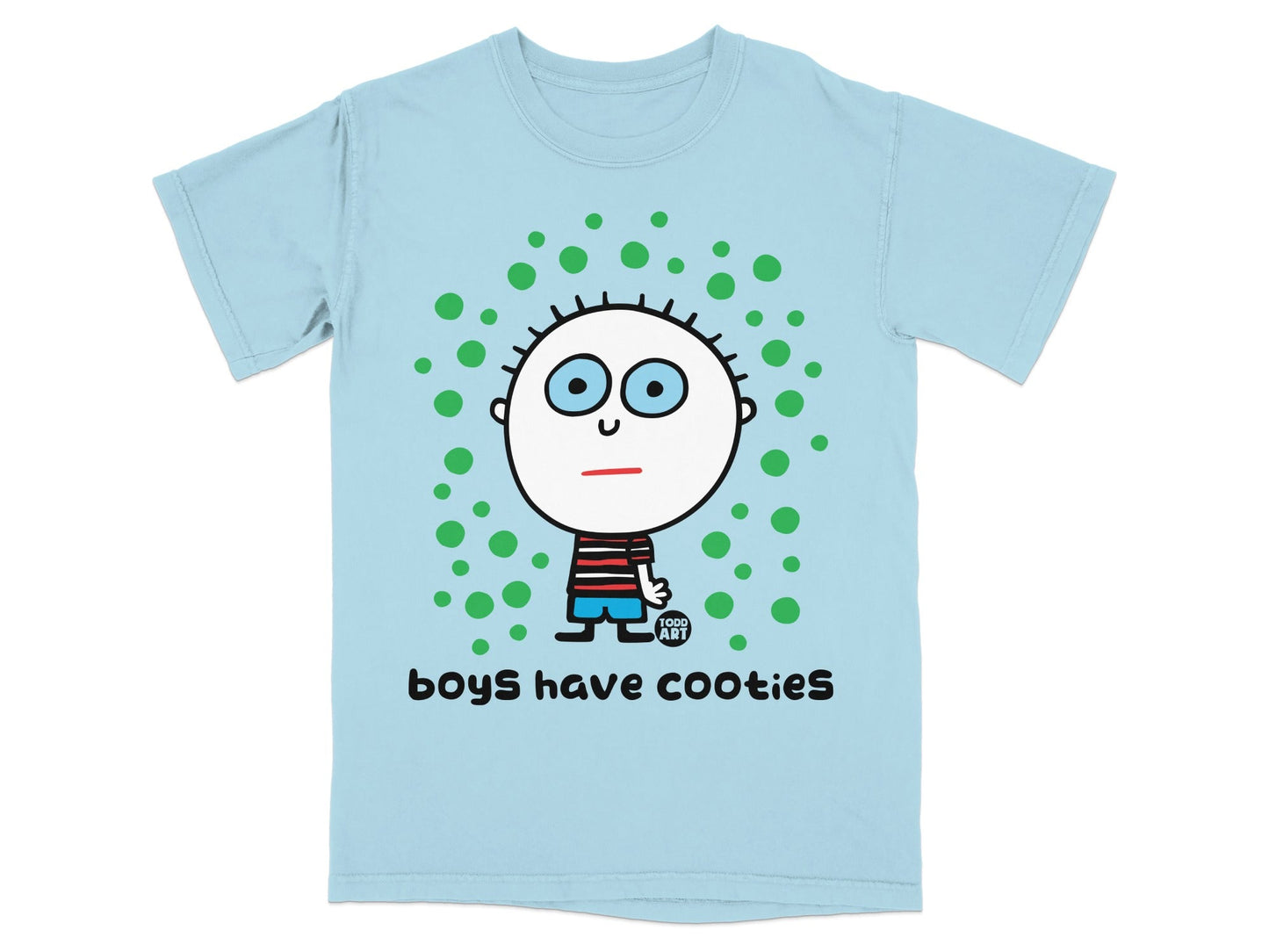 Boys Have Cooties Cartoon Graphic T-Shirt