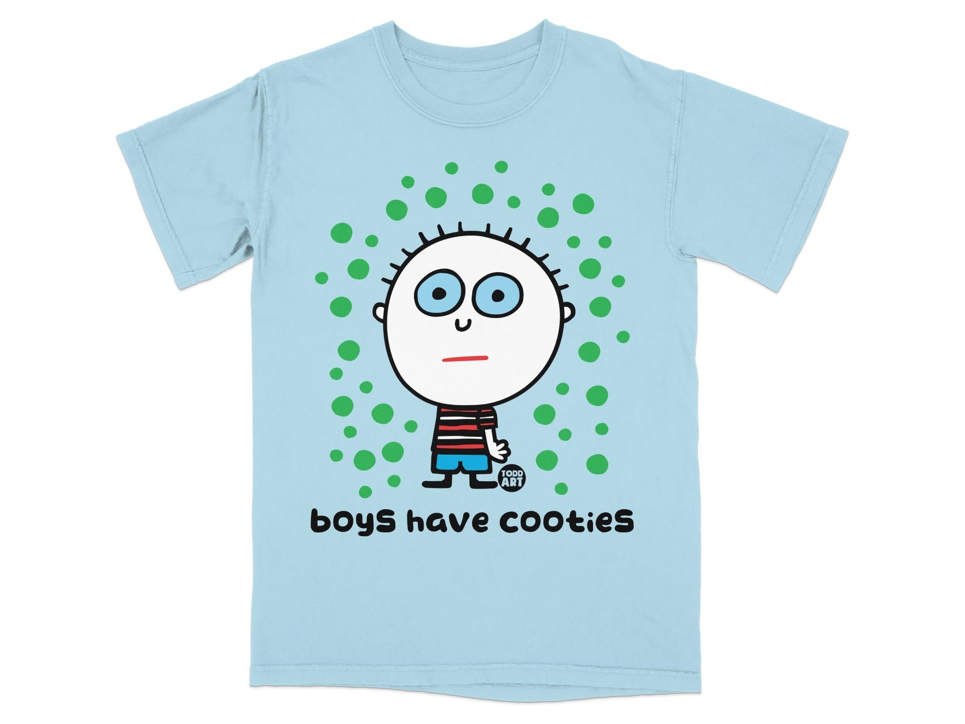 Boys Have Cooties Cartoon Graphic T-Shirt