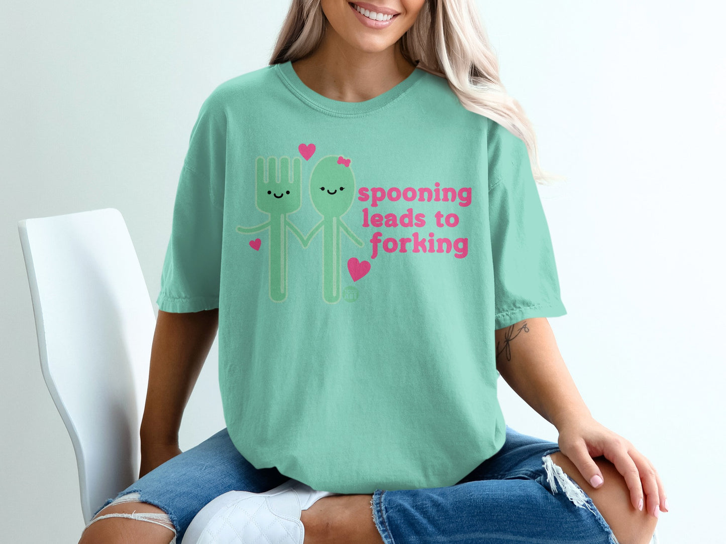 Spooning leads to forking funny utensil design product type