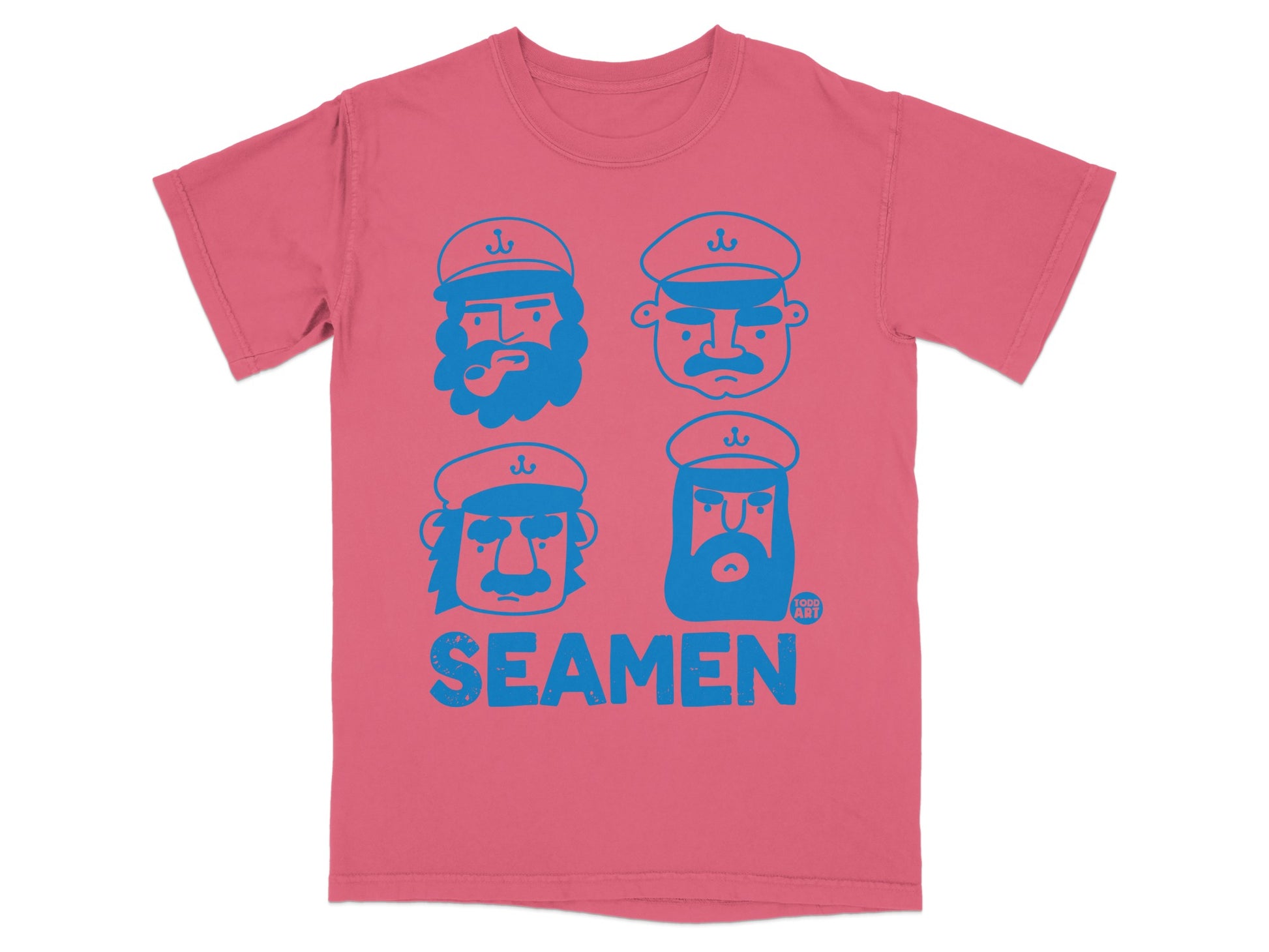 Four Stylized Sailor Captain Heads SEAMEN Todd Art product type