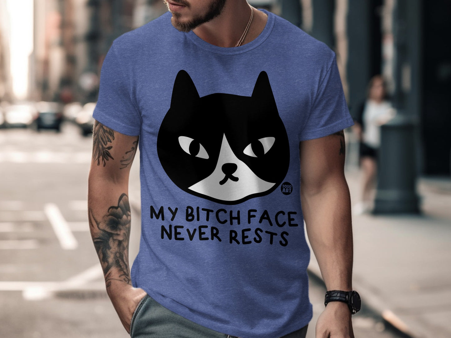 My Bitch Face Never Rests Cat Graphic T-Shirt
