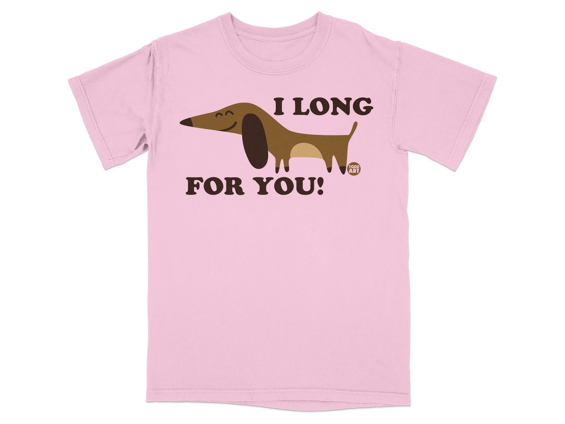 I Long For You Cute Pink Dog Design T-Shirt Product