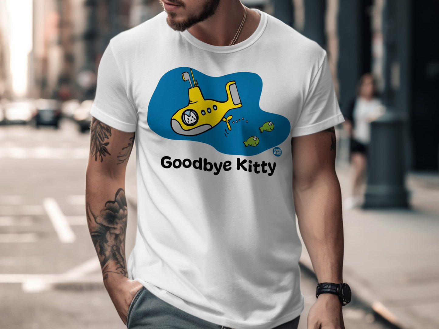Goodbye Kitty Submarine Novelty T-shirt
