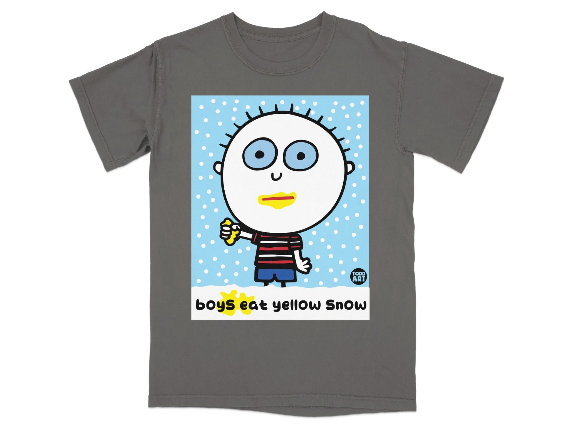Boys Eat Yellow Snow Graphic T-shirt Fun Design