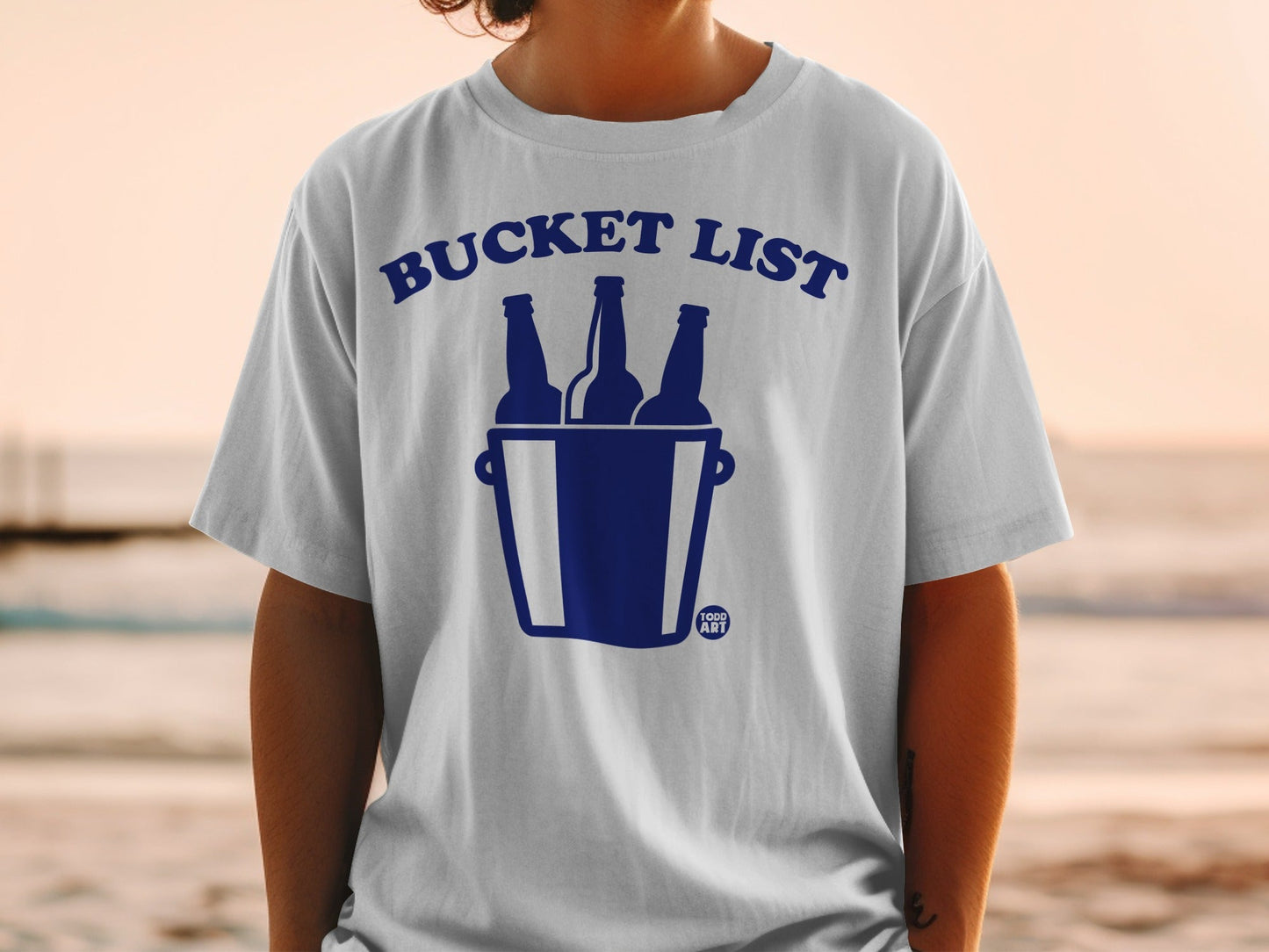 Bucket List Beer Bottle Graphic T-shirt