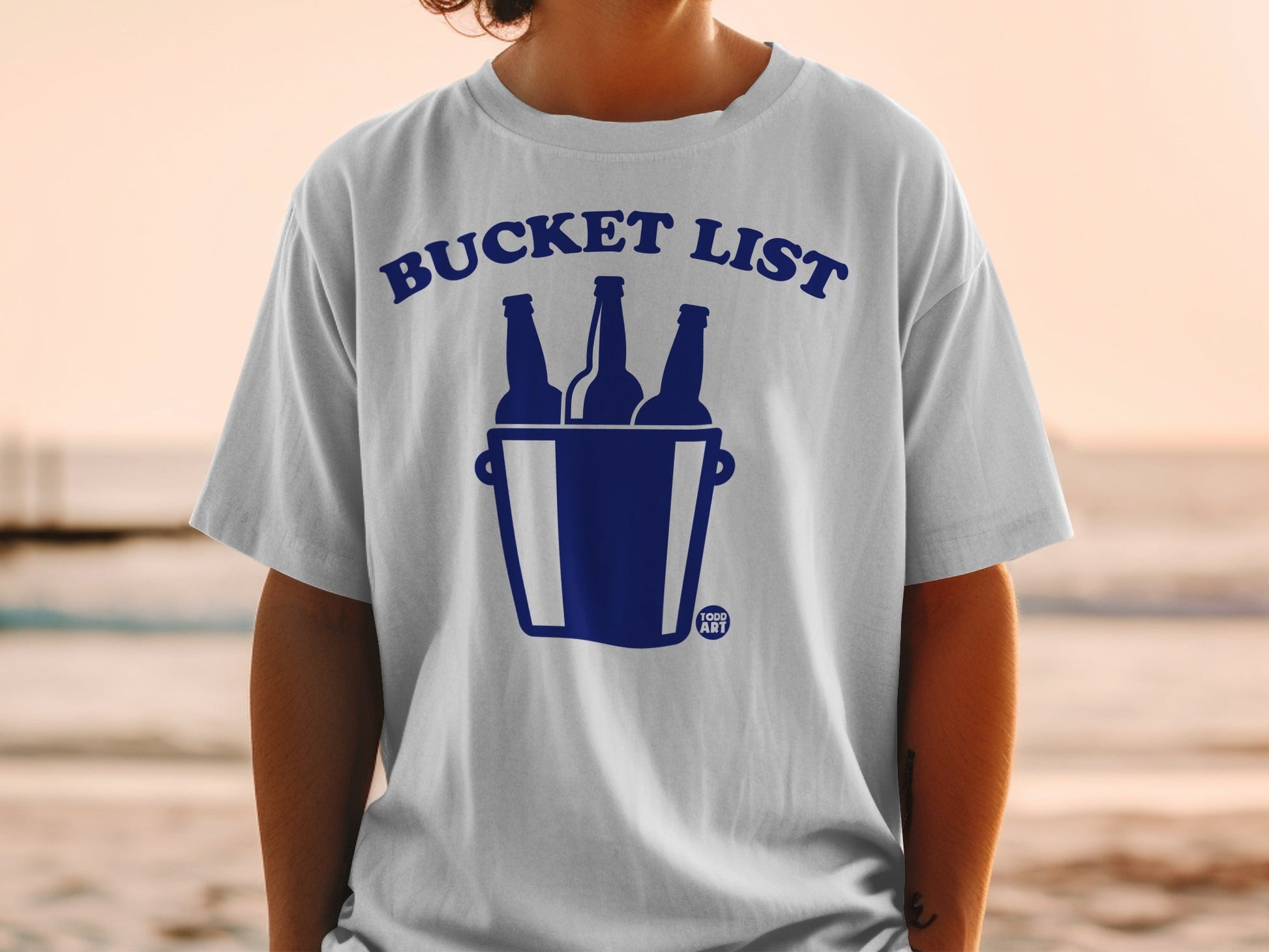 Bucket List Beer Bottle Graphic T-shirt