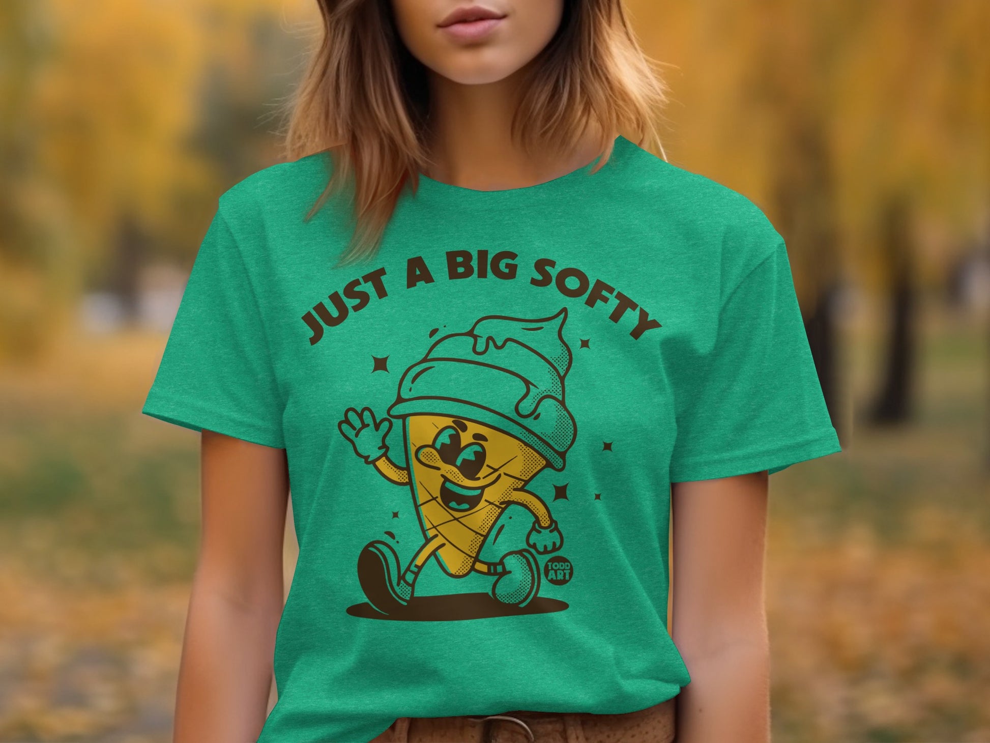 Just A Big Softy Ice Cream Graphic T-Shirt
