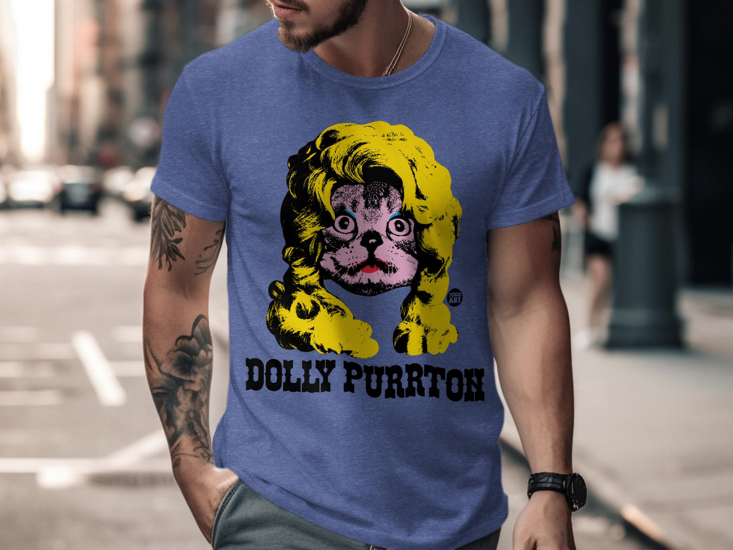 Dolly Purrton Cat Graphic Tee for Unique Style