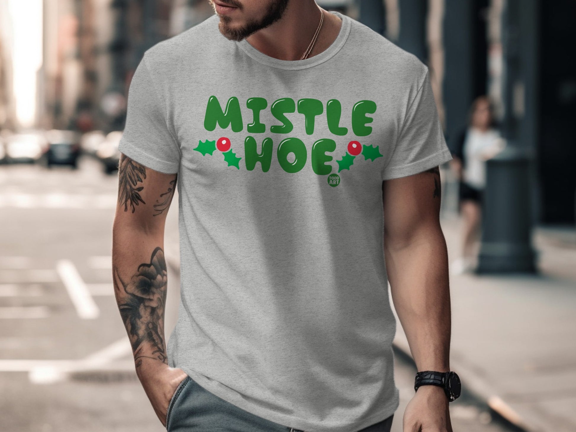 Festive Mistle Hoe Graphic Printed T-shirt Product