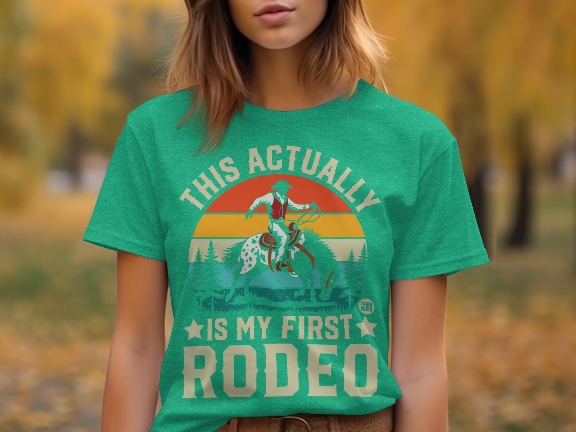 This Actually Is My First Rodeo Colorful Graphic Tee
