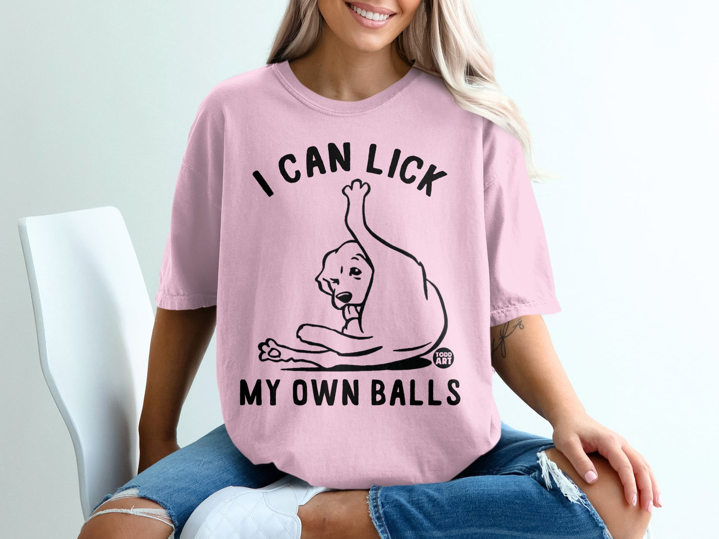 I Can Lick My Own Balls Humorous T Shirt