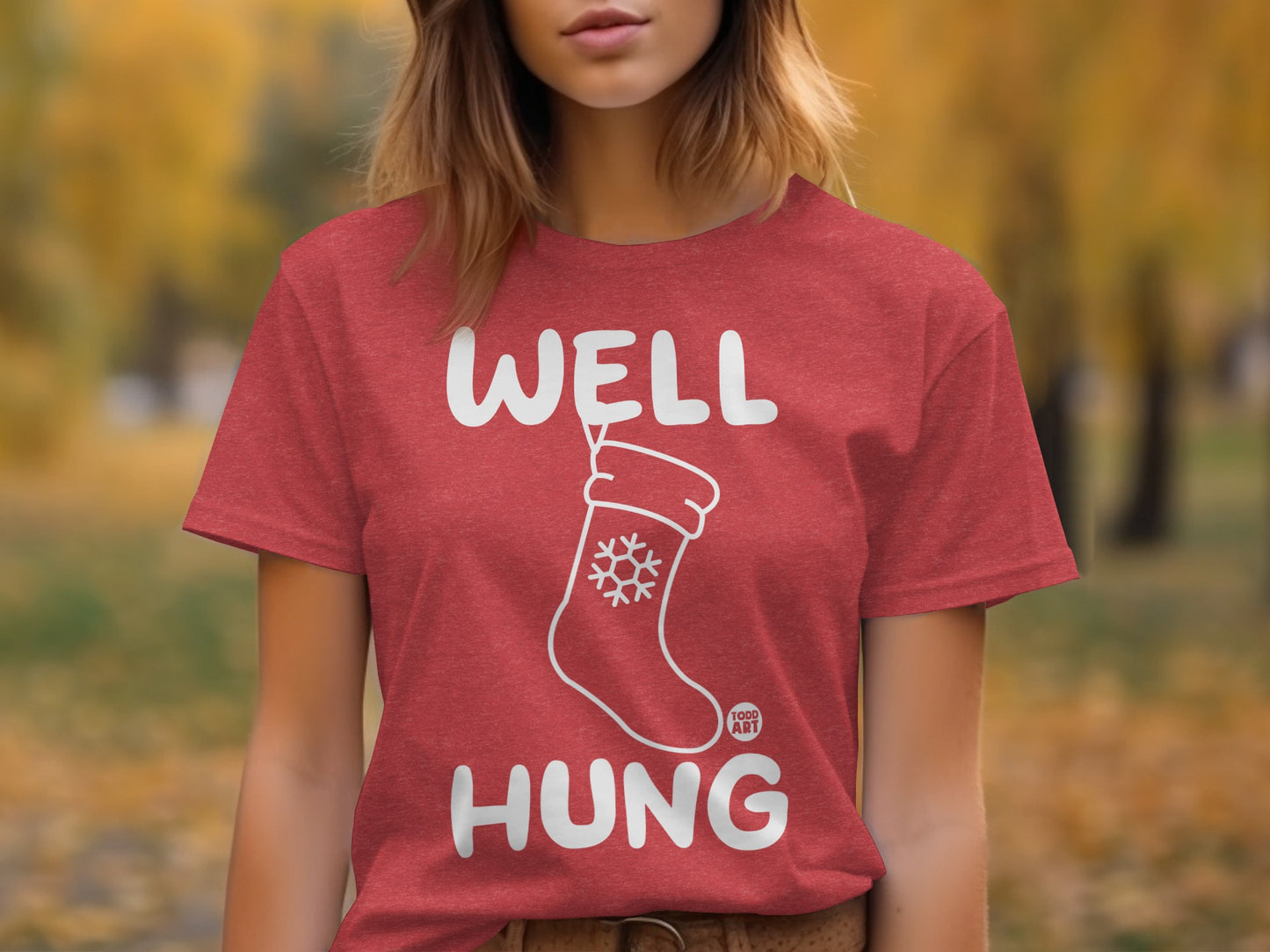 Well Hung Graphic Design Holiday T-Shirt