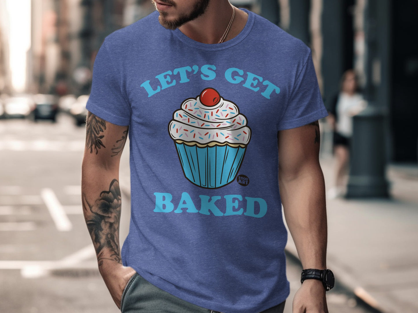 Let's Get Baked Cupcake Graphic T-shirt
