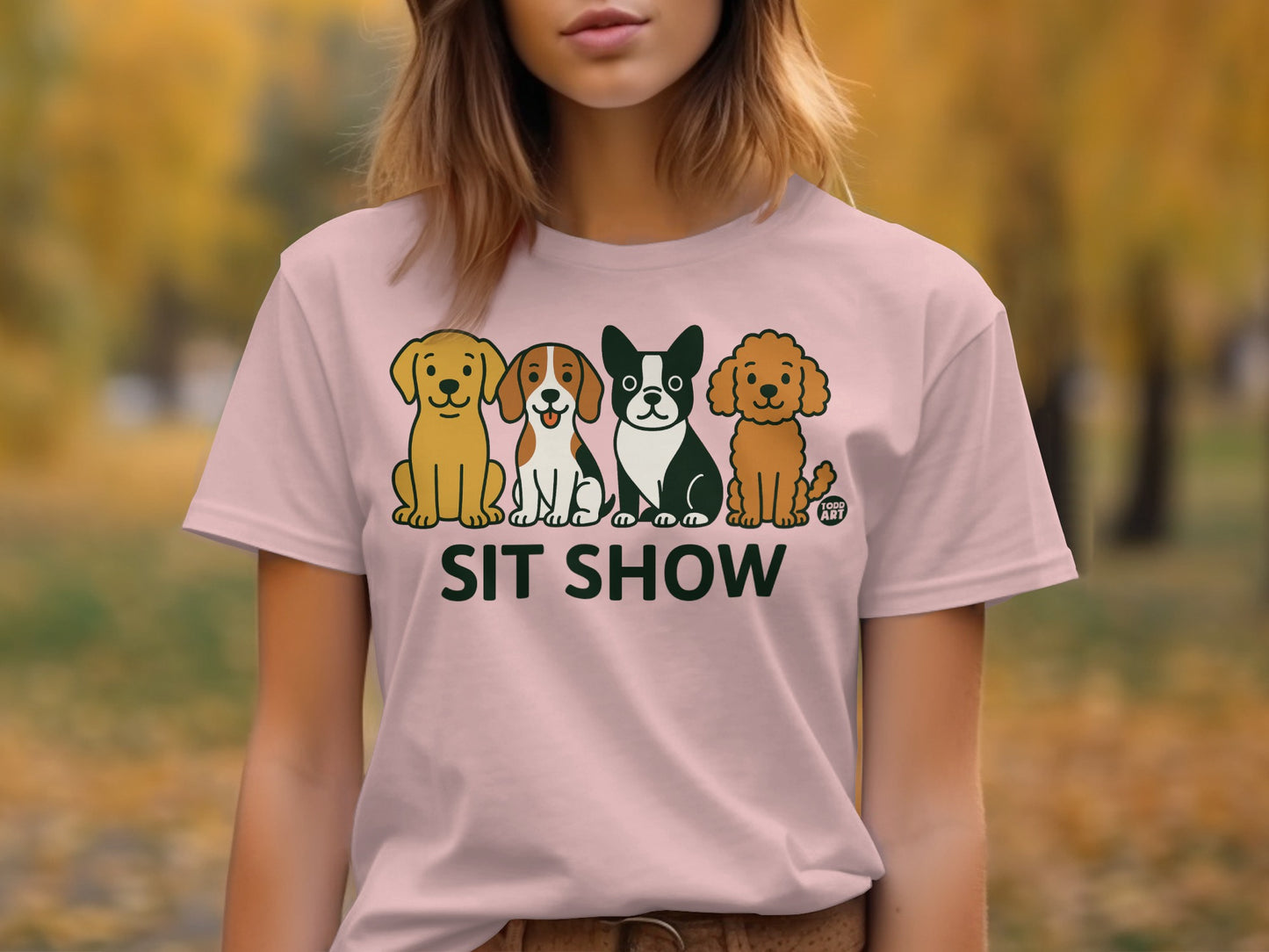 Sit Show Graphic Tee with Cute Dogs product
