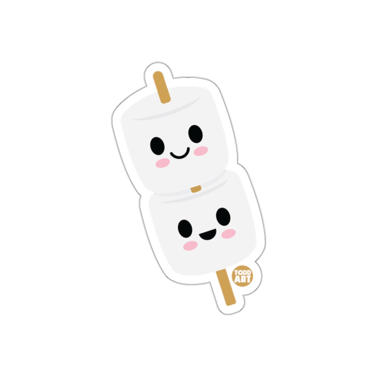 Cute Smiling Marshmallow sticker for Kids