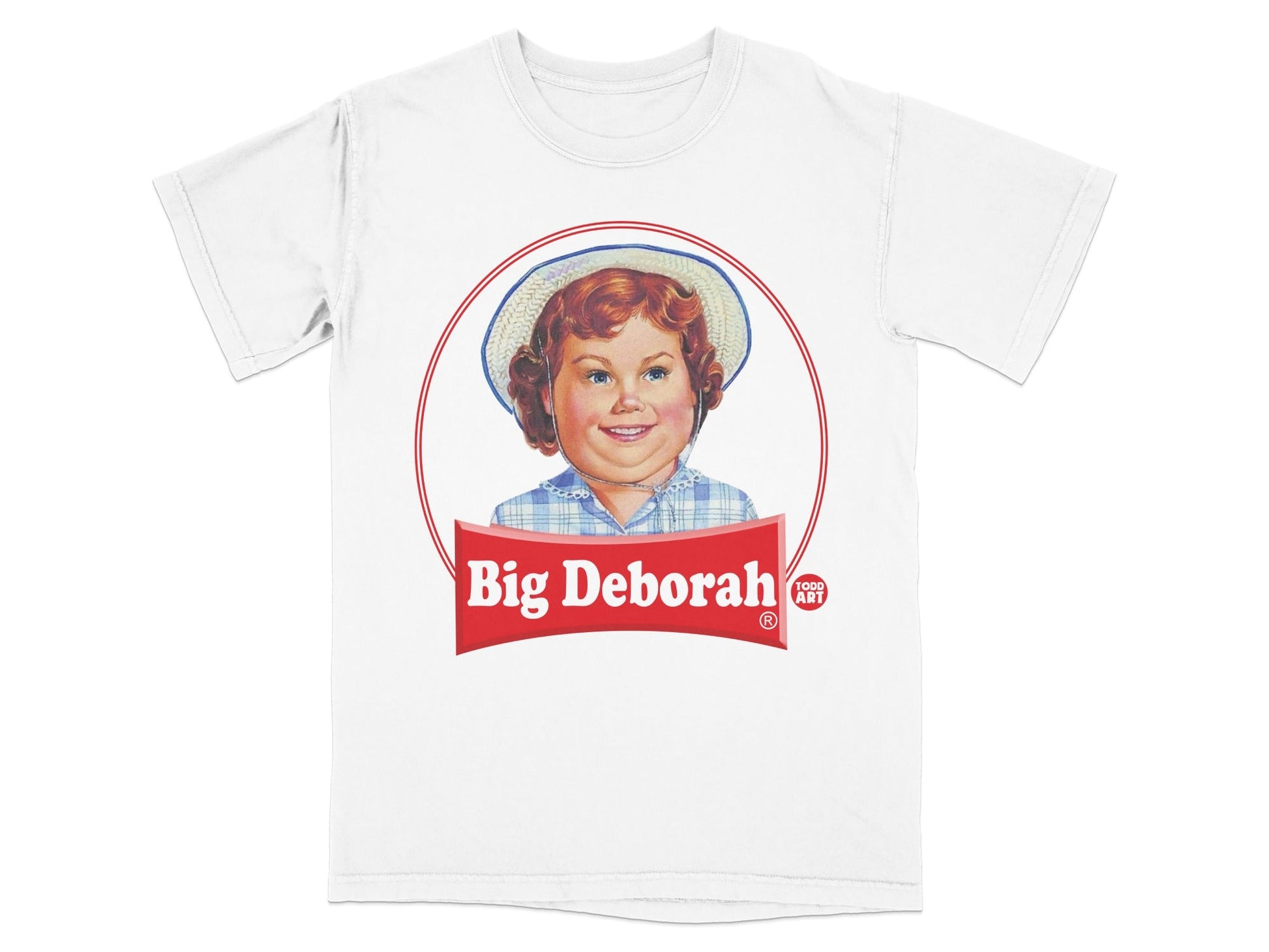 T-shirt featuring a child's face with a stethoscope and "Big Deborah" text.