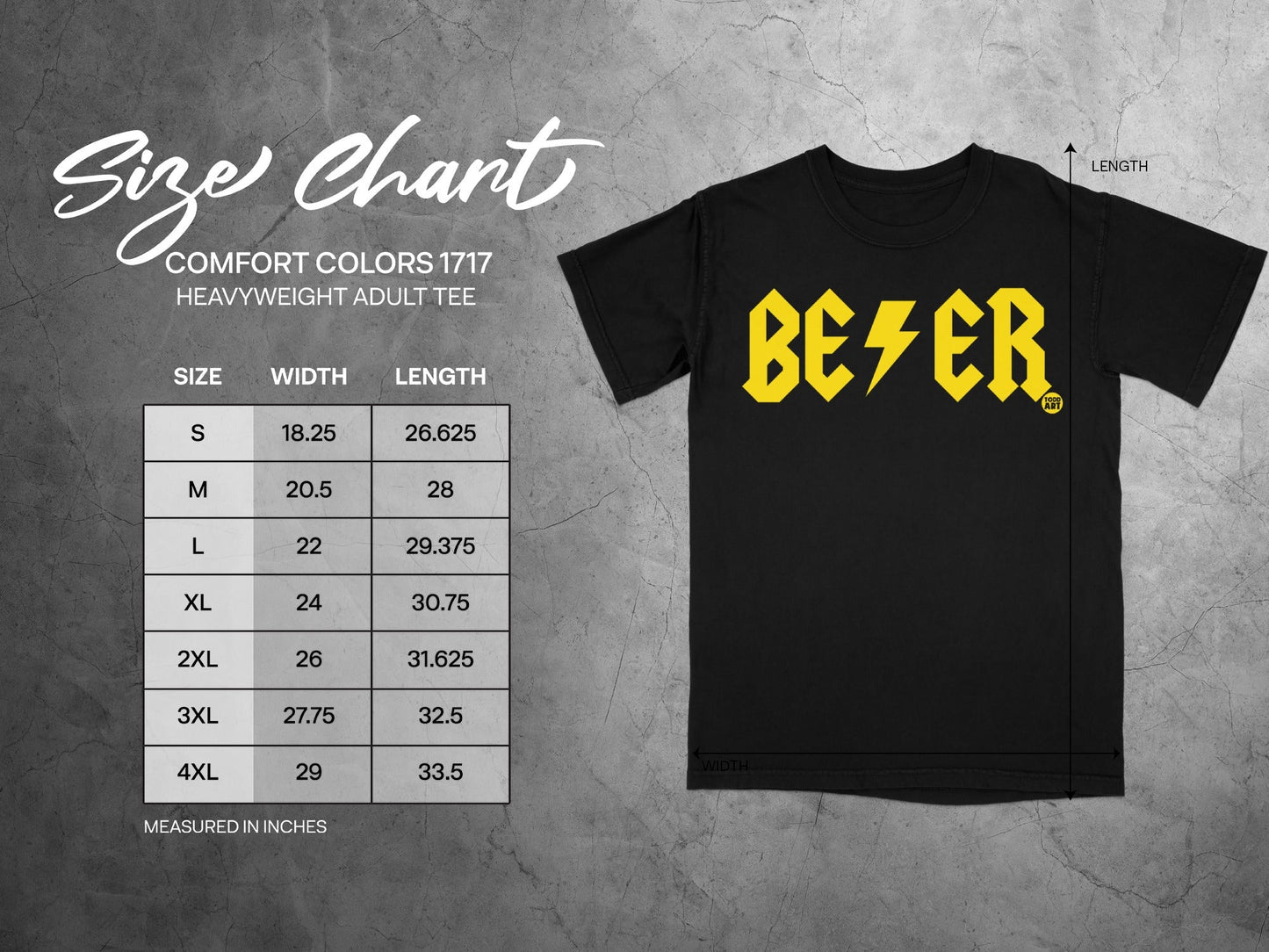 BEER Black T-shirt with Gold Graphics Design Tee