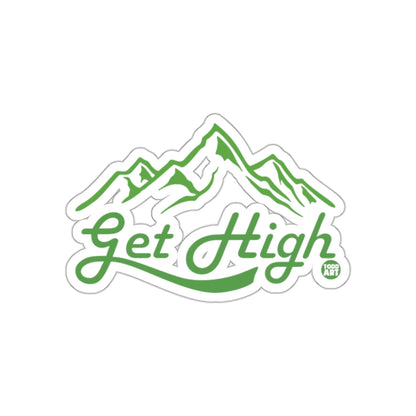 Get High in the Mountains Green Inspired Art sticker
