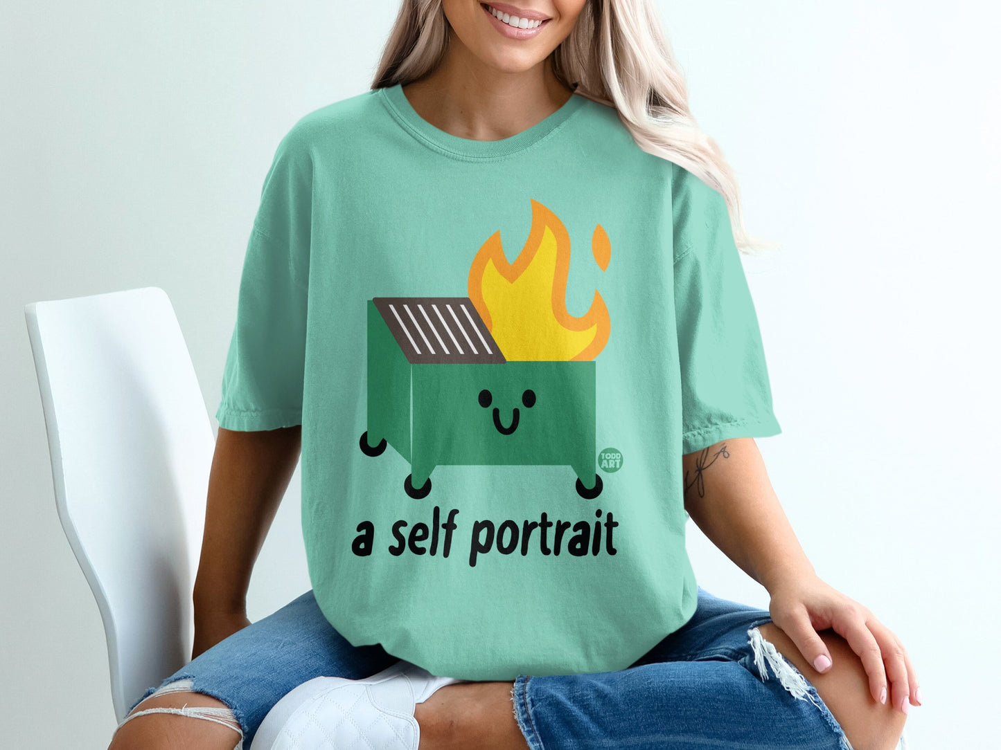 Happy Dumpster Fire 'a self portrait' product type