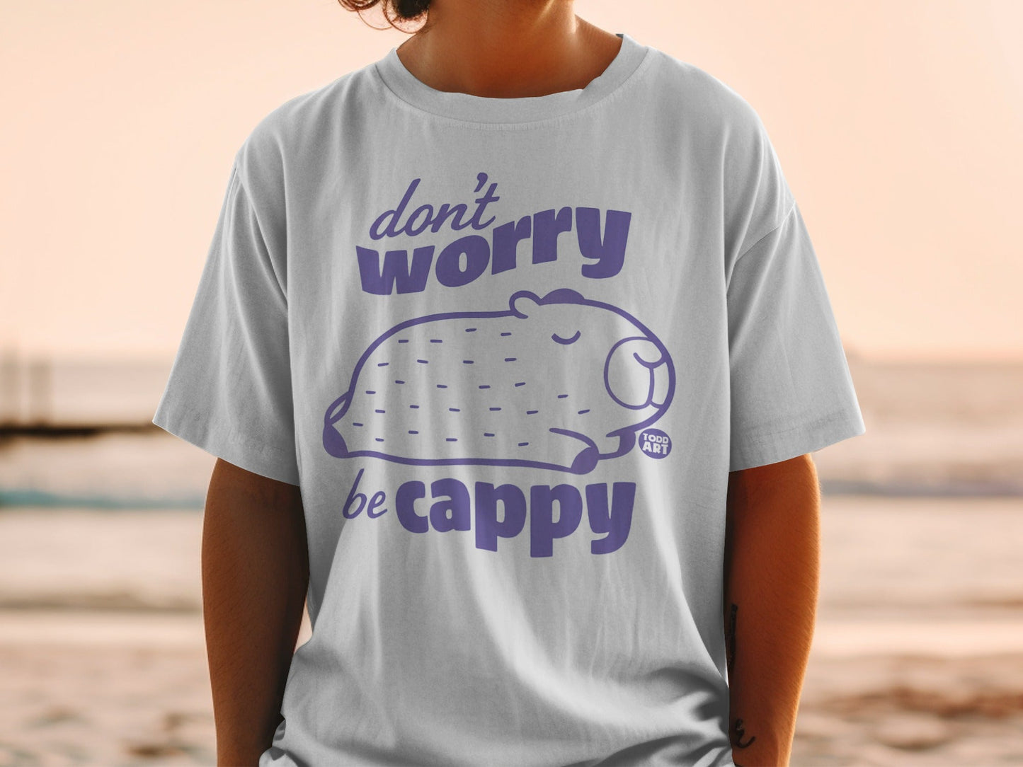 Don't Worry Be Cappy Graphic T-Shirt for Casual Wear